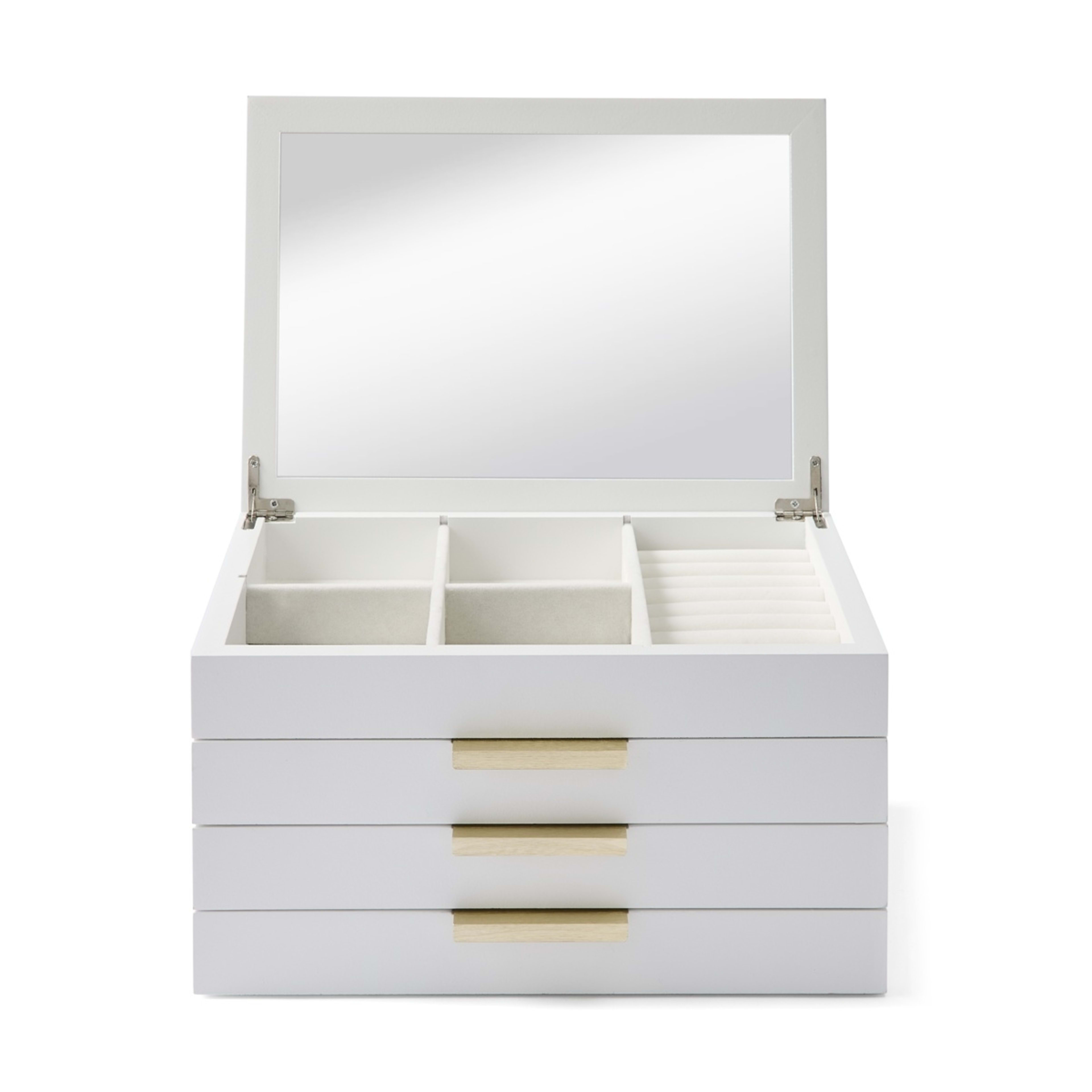 5 4 Tier White Jewellery Box, 5 of 9