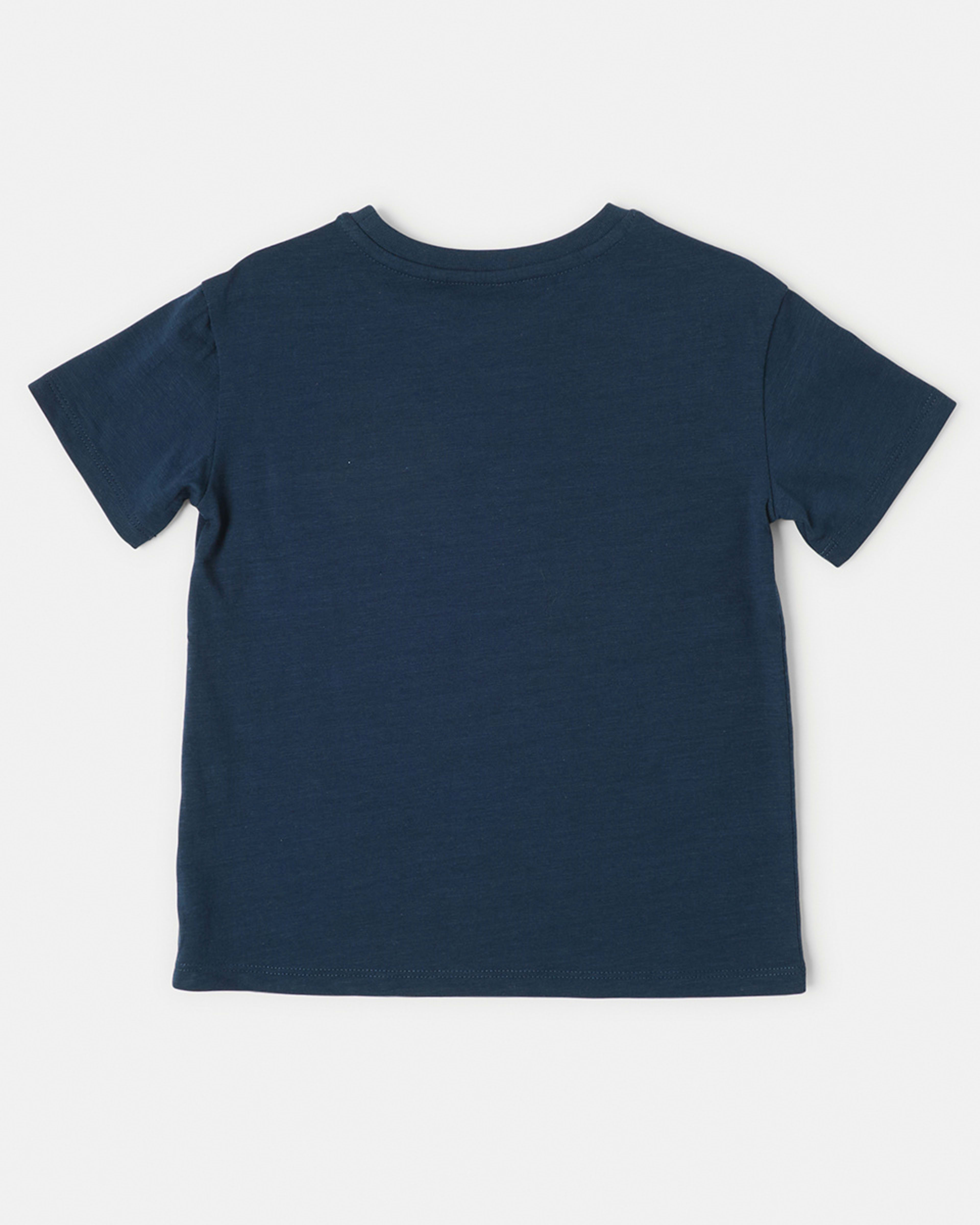 7 Plain Cotton T-shirt Dress Navy, 7 of 7