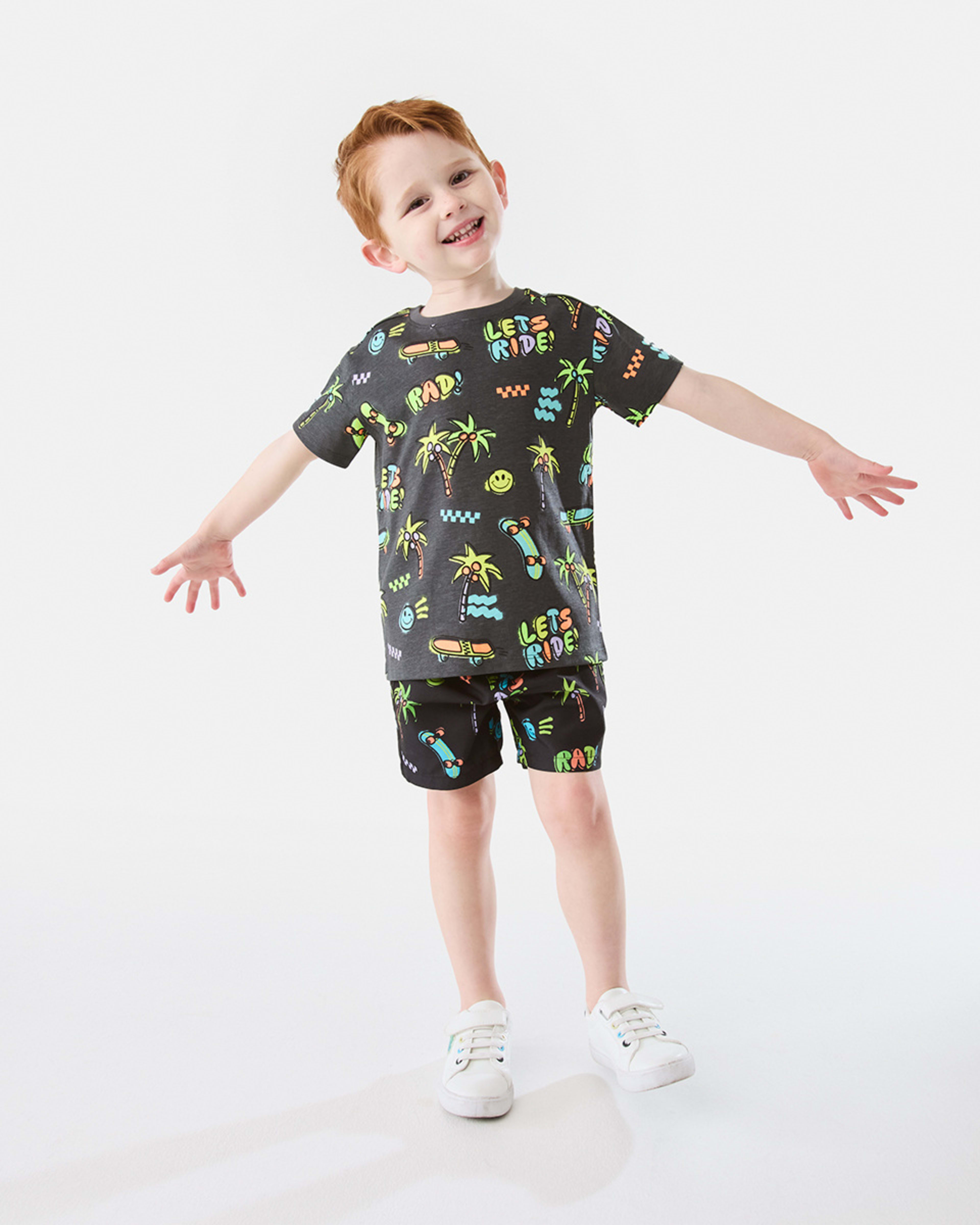 4 Printed Boardshorts Blk Skate, 4 of 8