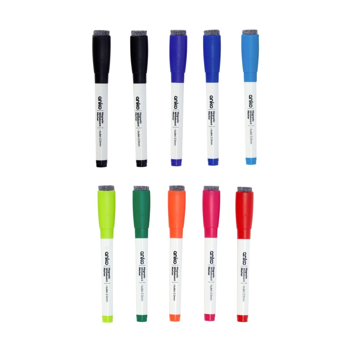 10 Pack Magnetic Whiteboard Markers - Kmart