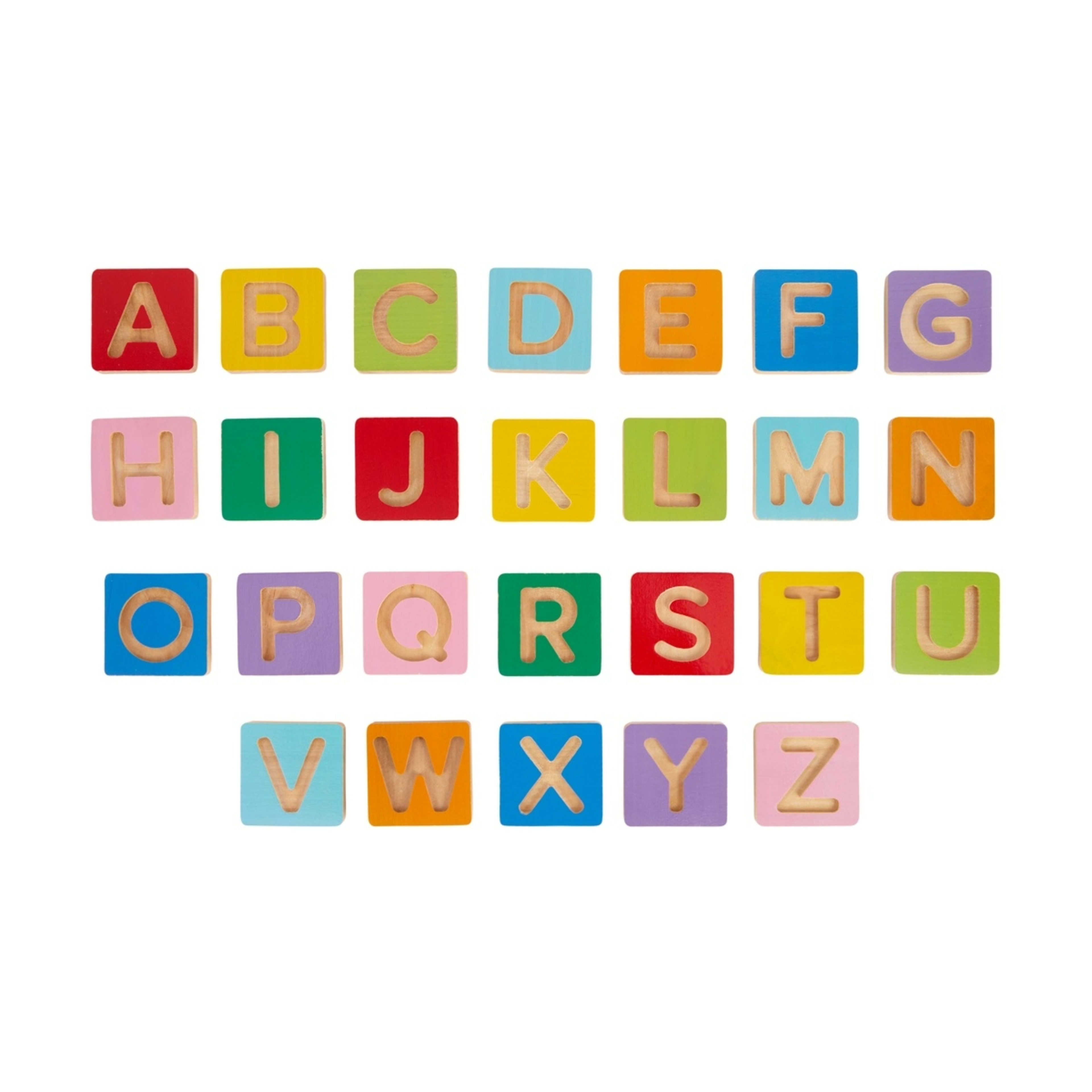 1 26 Piece Wooden A-Z Tiles Playset