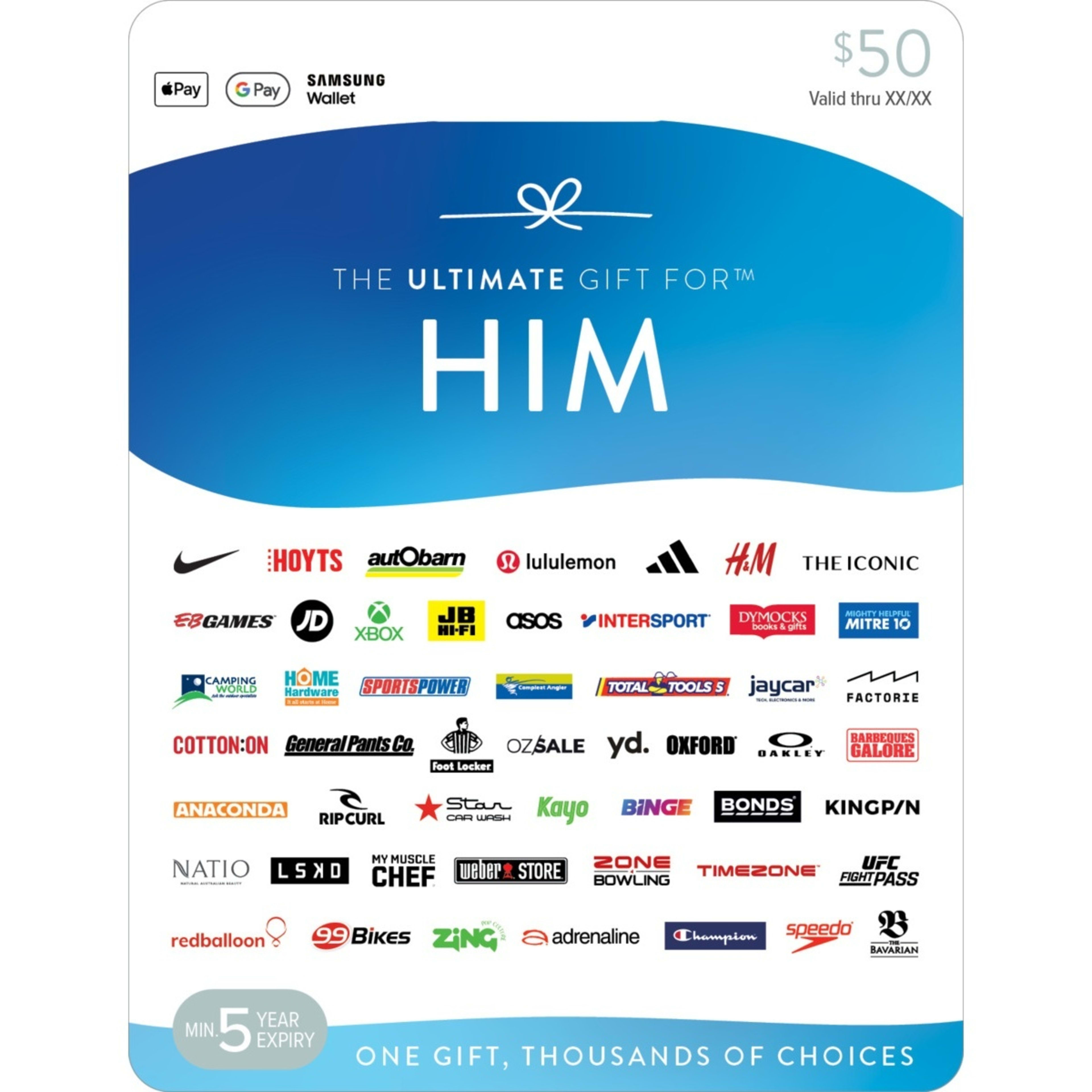 1 The Ultimate For Him $50 Gift Card