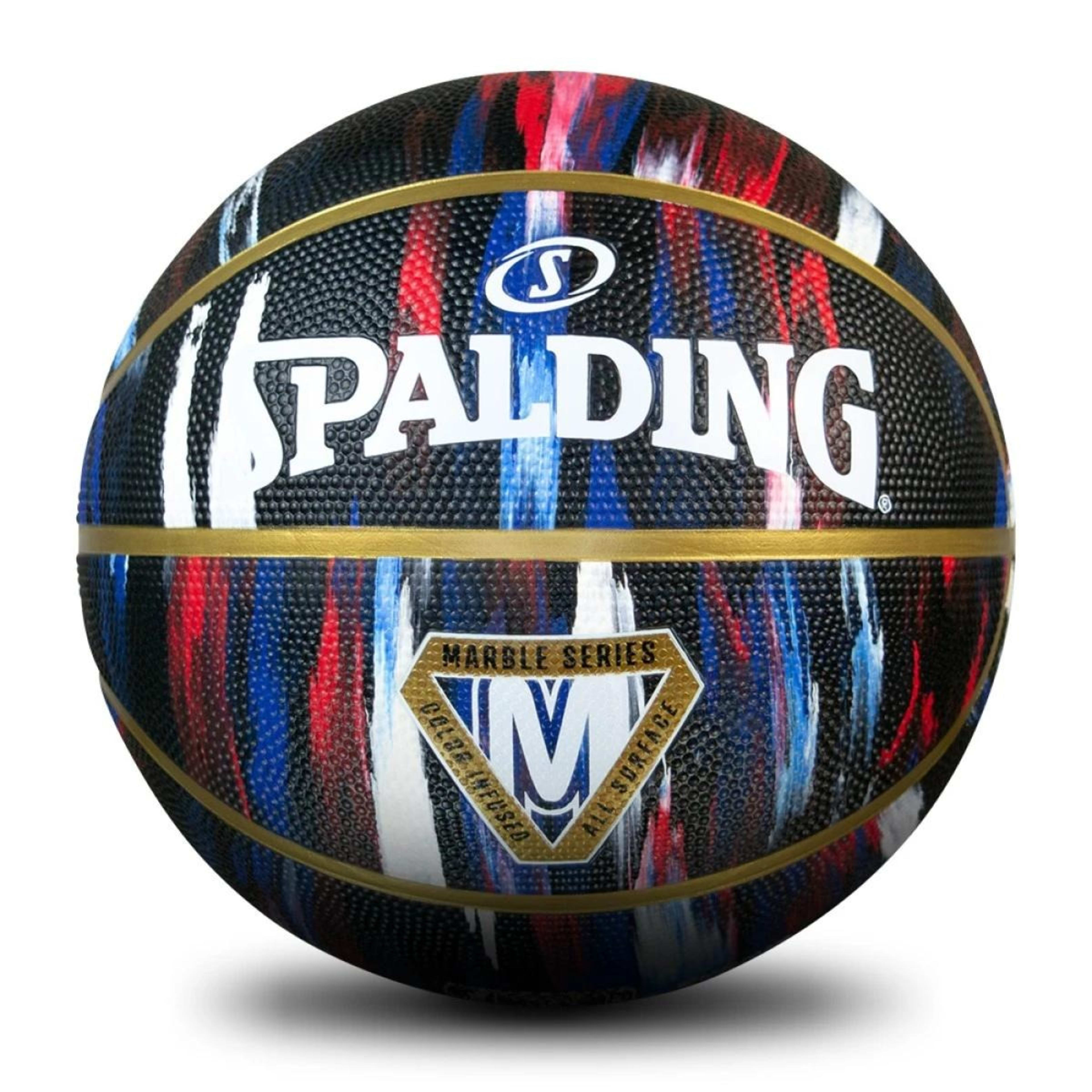 1 Spalding Harlem Globetrotters Marble Series Basketball - Size 7
