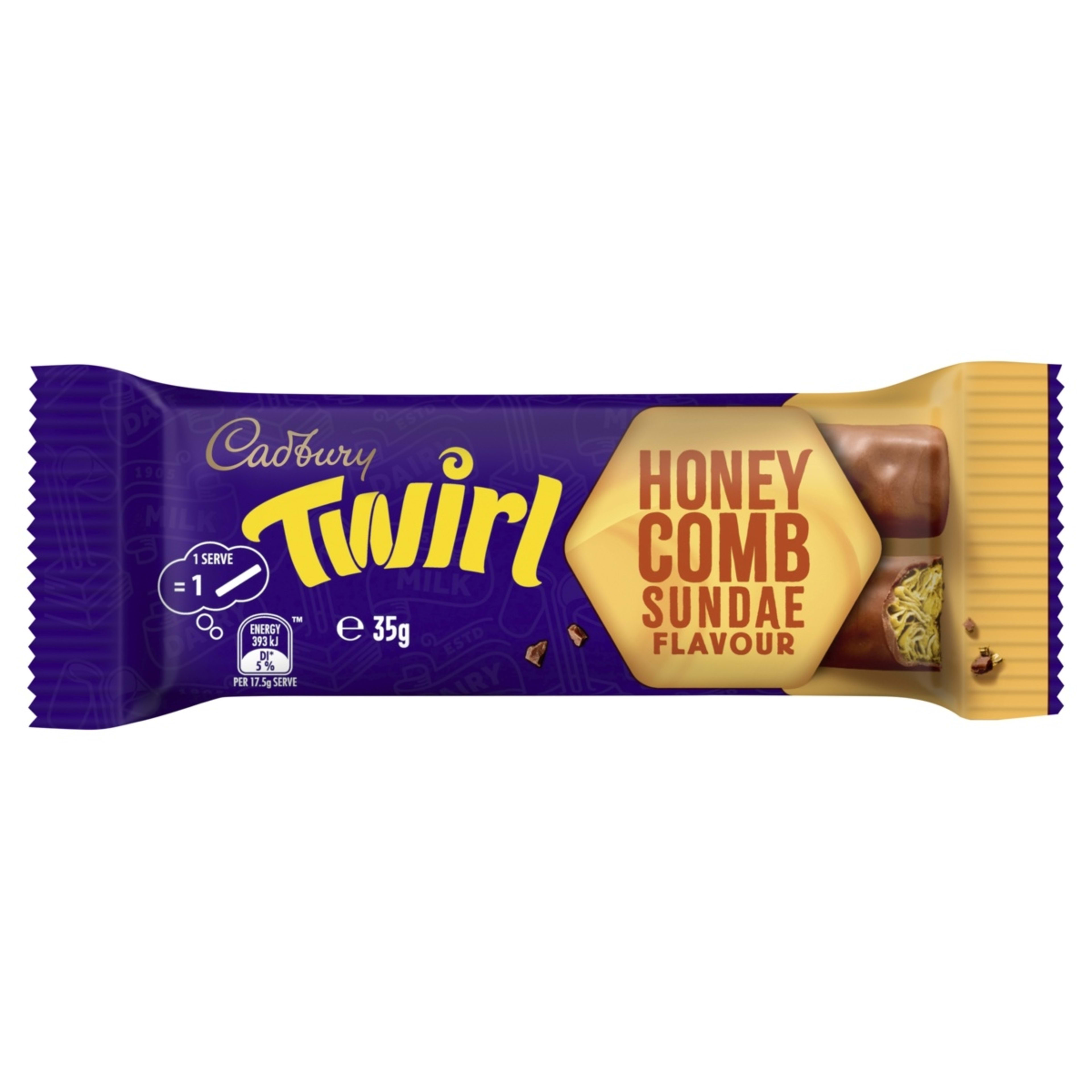 1 Cadbury Twirl Honeycomb Sundae Bar 35g, 1 of 2
