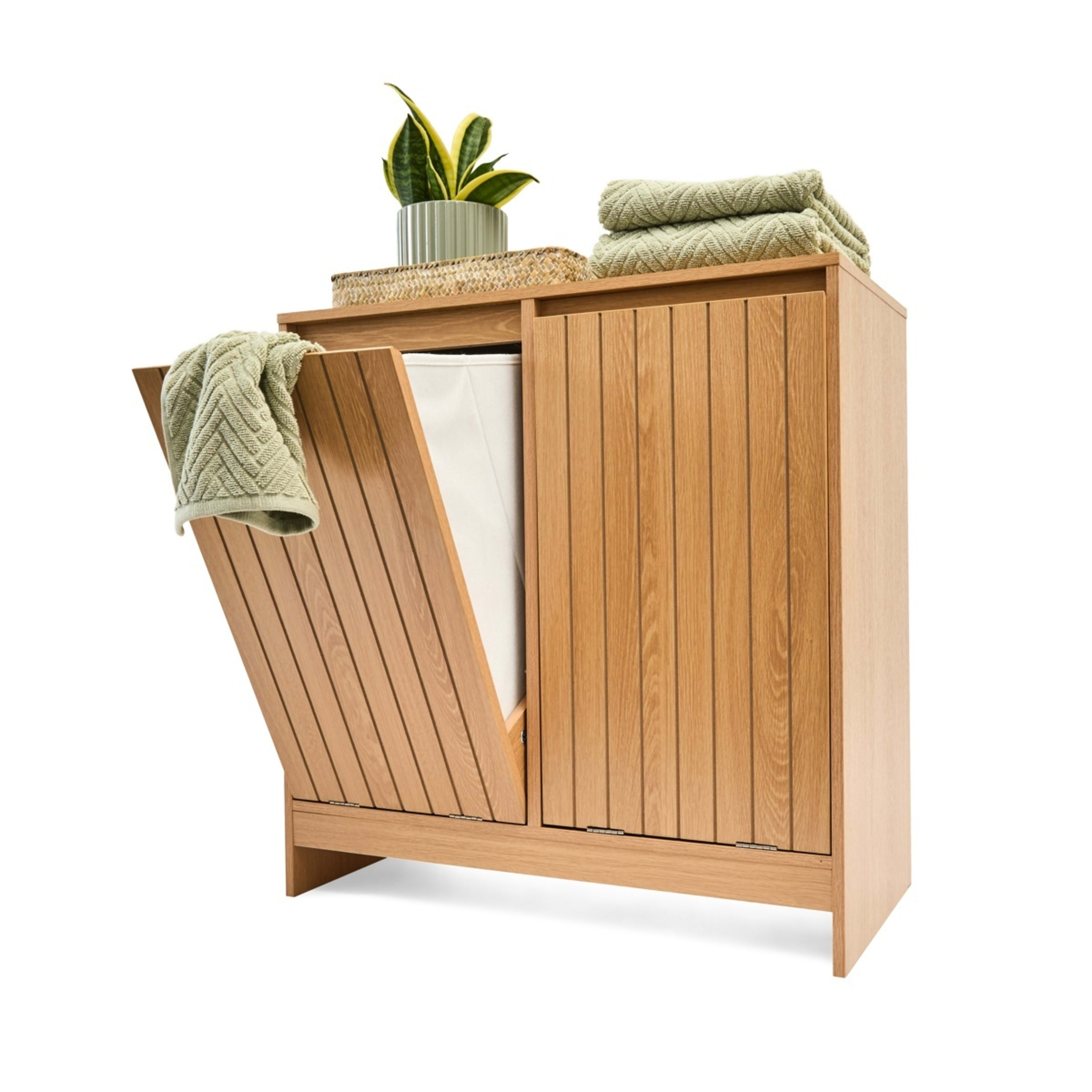 1 Leon Laundry Hamper Cabinet