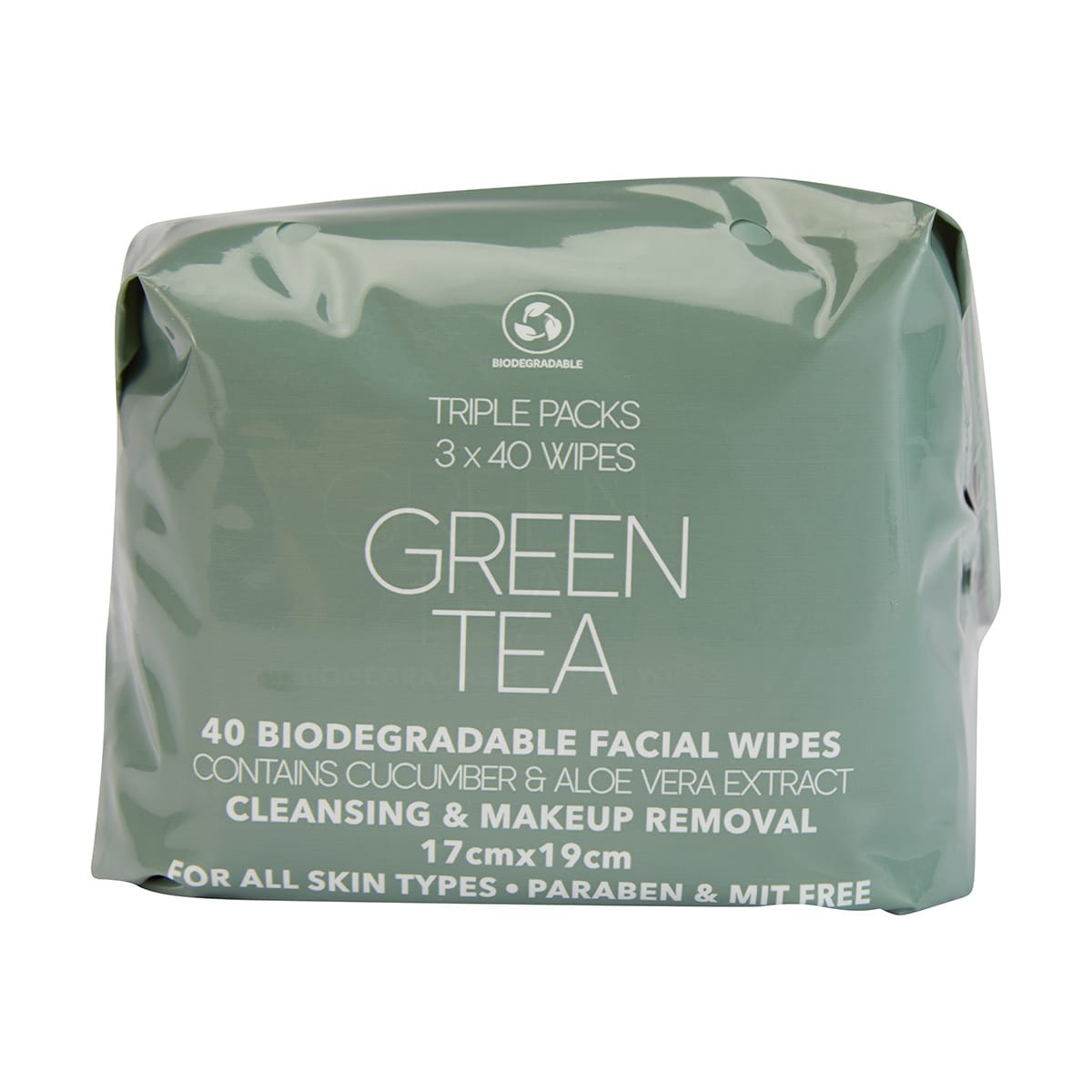 Triple Pack Cleansing & Makeup Removal Biodegradable Facial Wipes