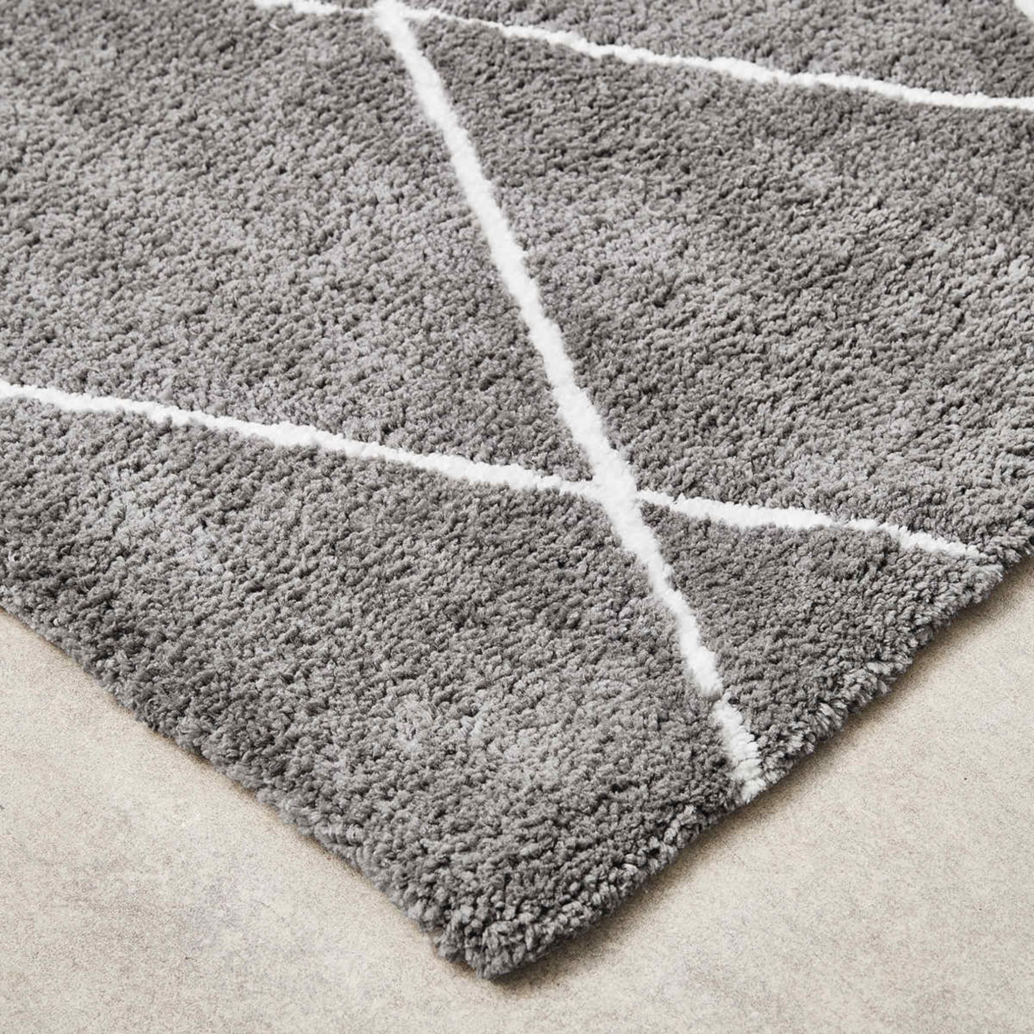 Trellis Rug Grey, Small 140cm x 70cm Kmart