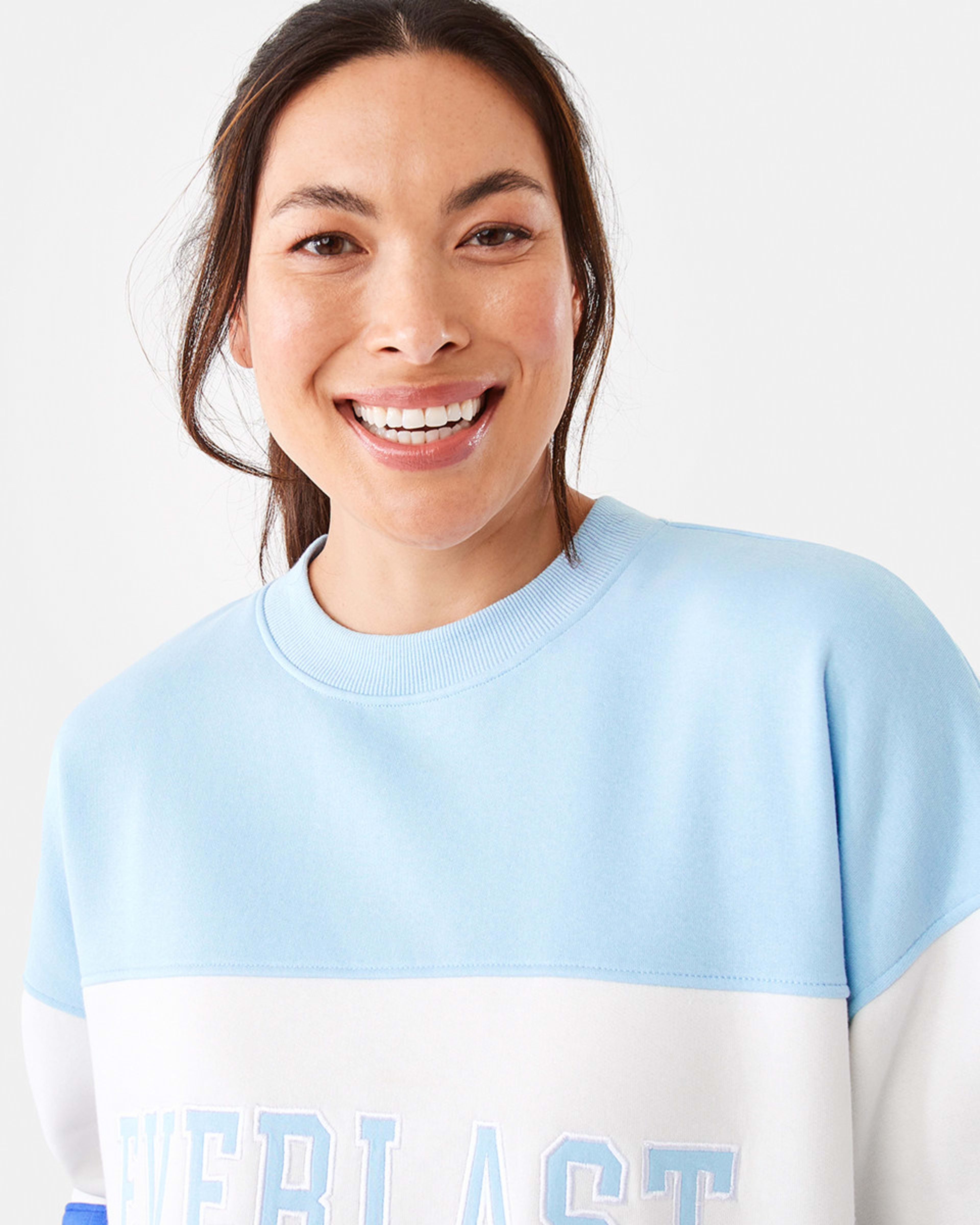 Active Everlast Womens Colour Block Crew Neck Sweatshirt Kmart