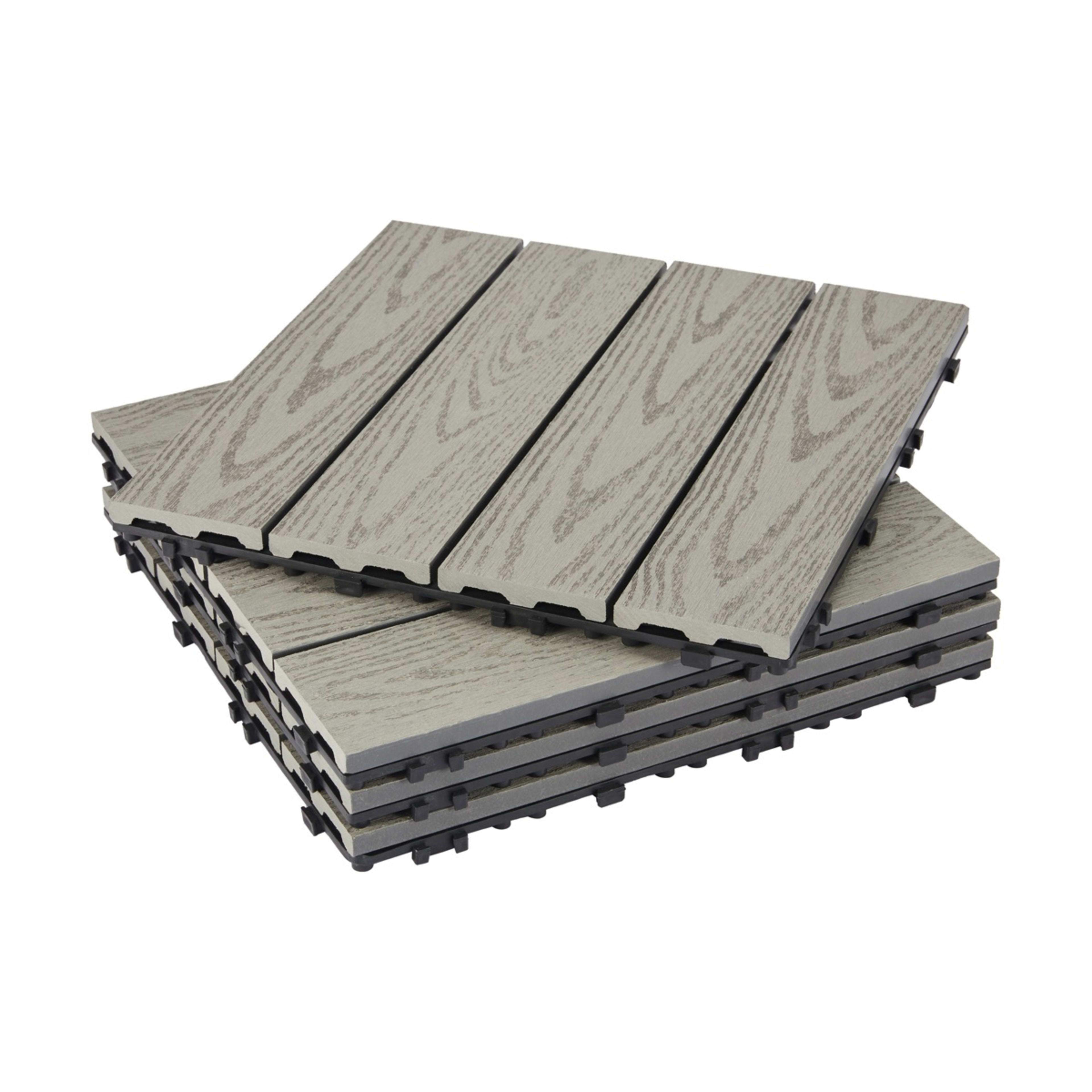 5 4 Pack Wood Look Decking Tiles, 5 of 6