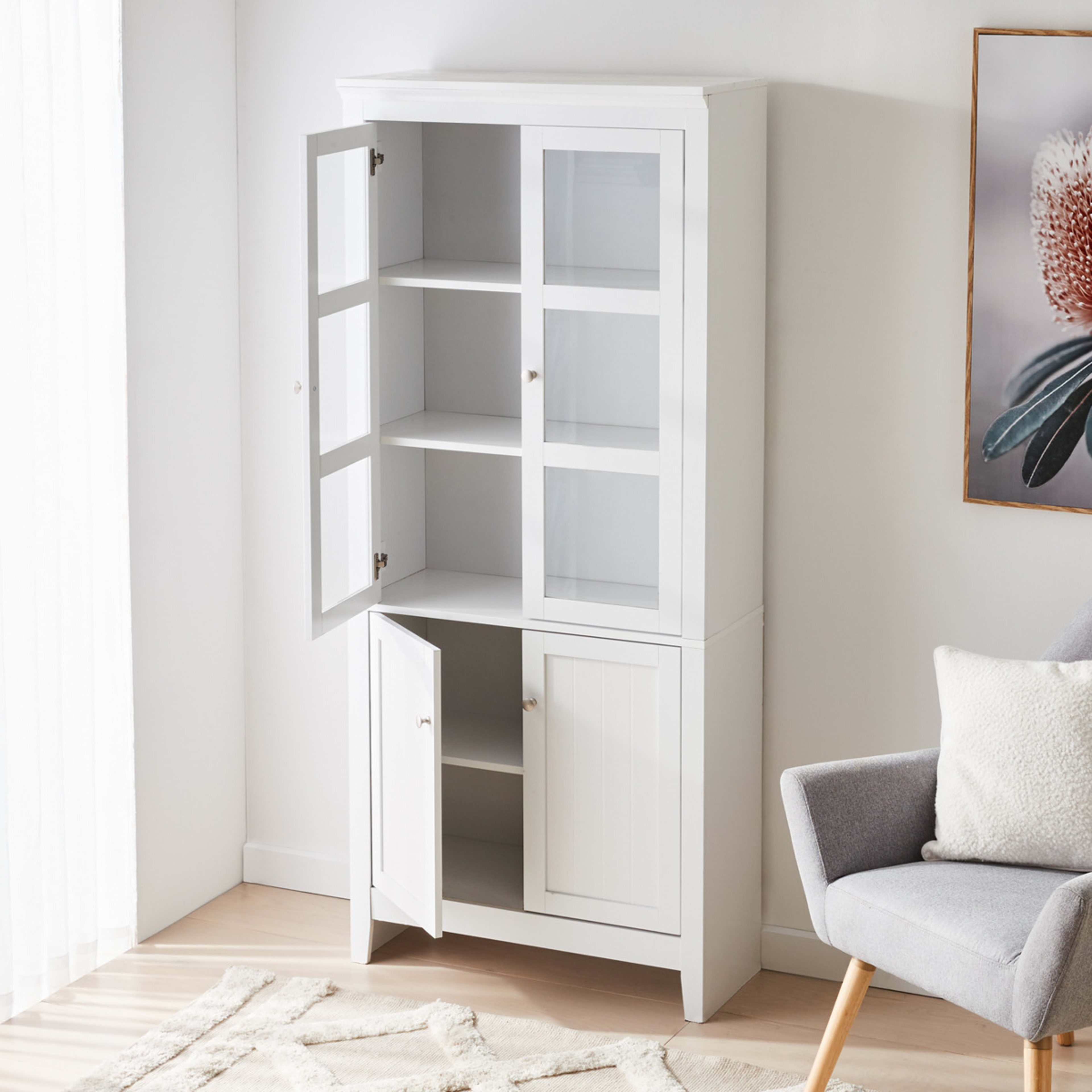 Hamptons Cabinet - White - Kmart