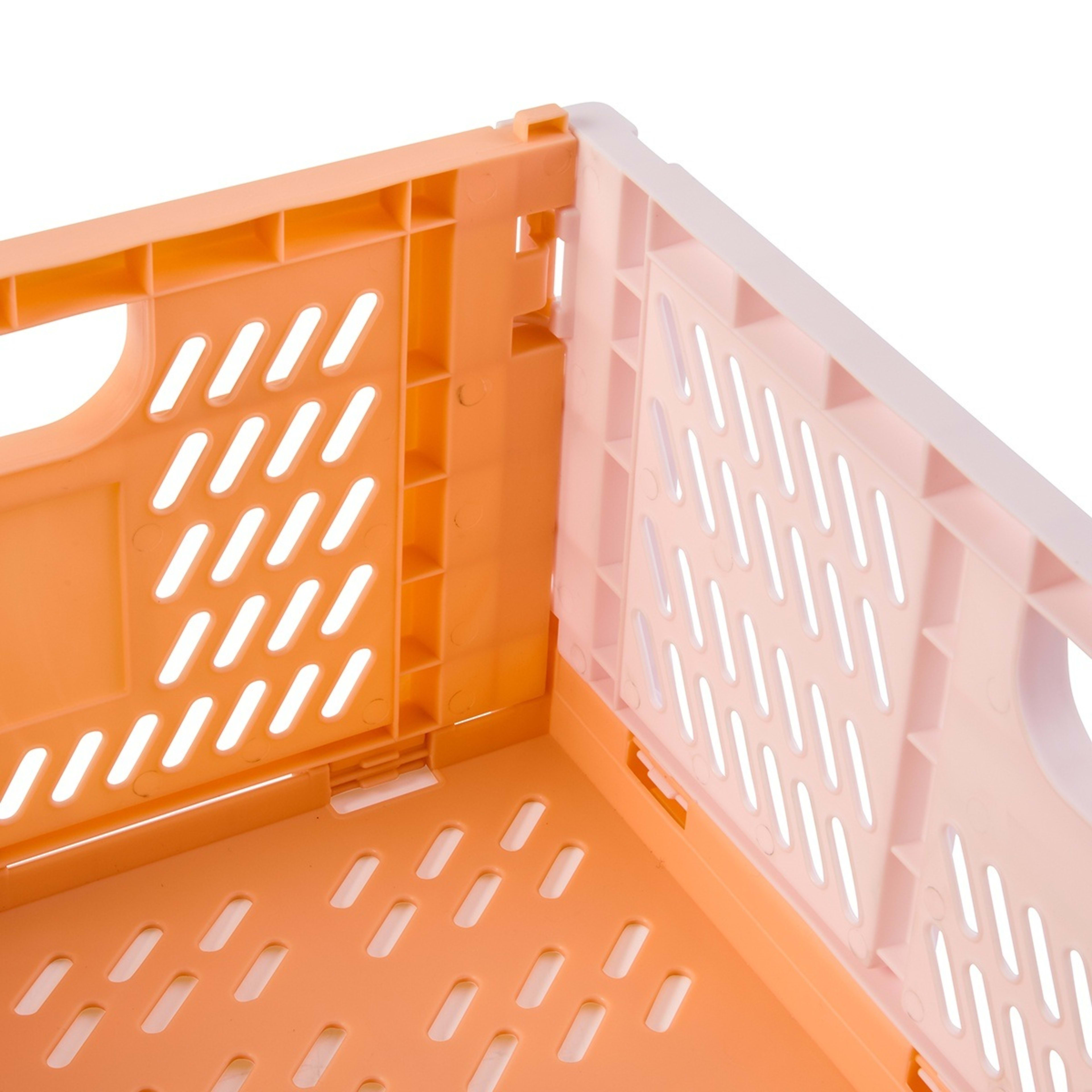 8 15L Collapsible Crate - Medium, Peach, 8 of 10