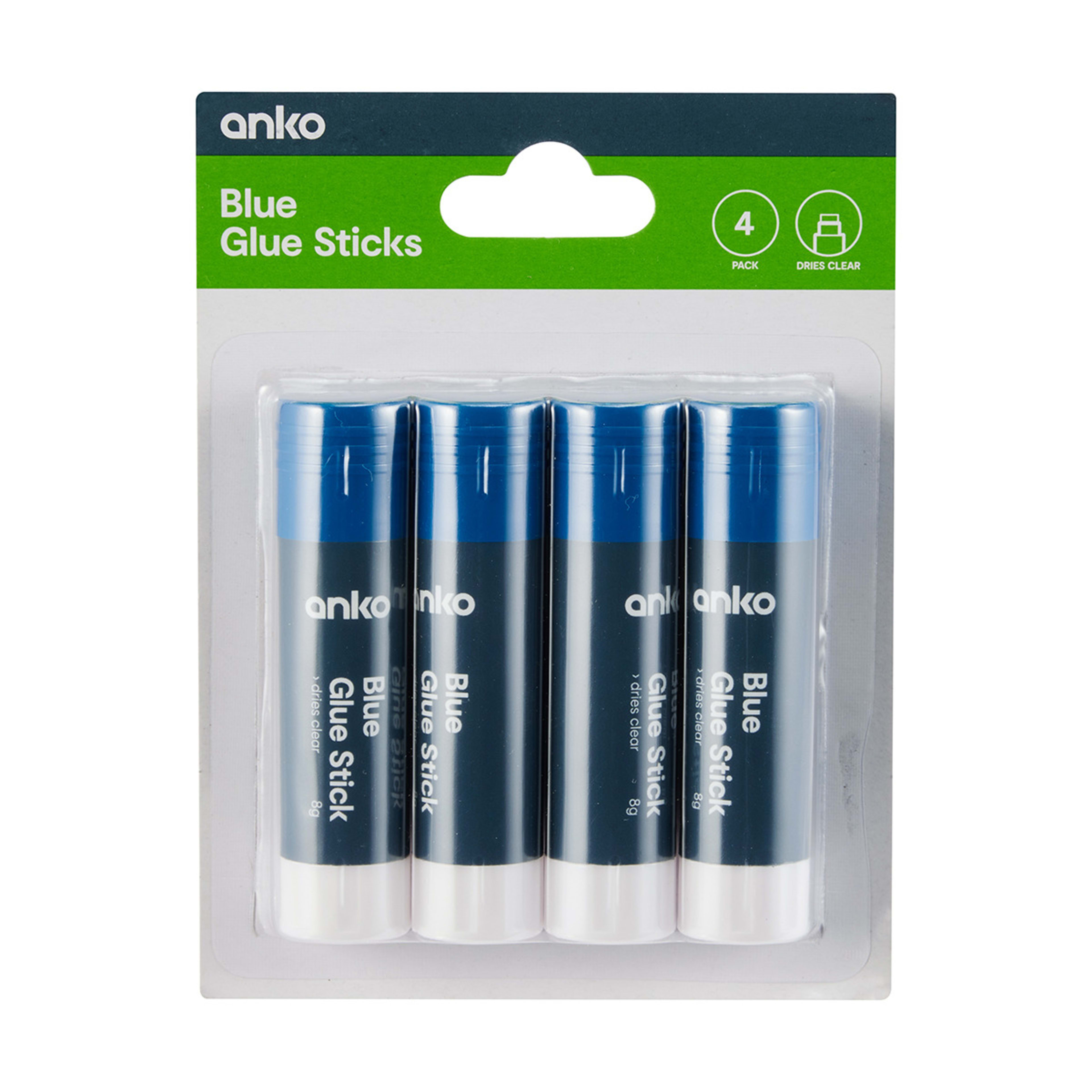 4 Pack Blue Glue Sticks Kmart
