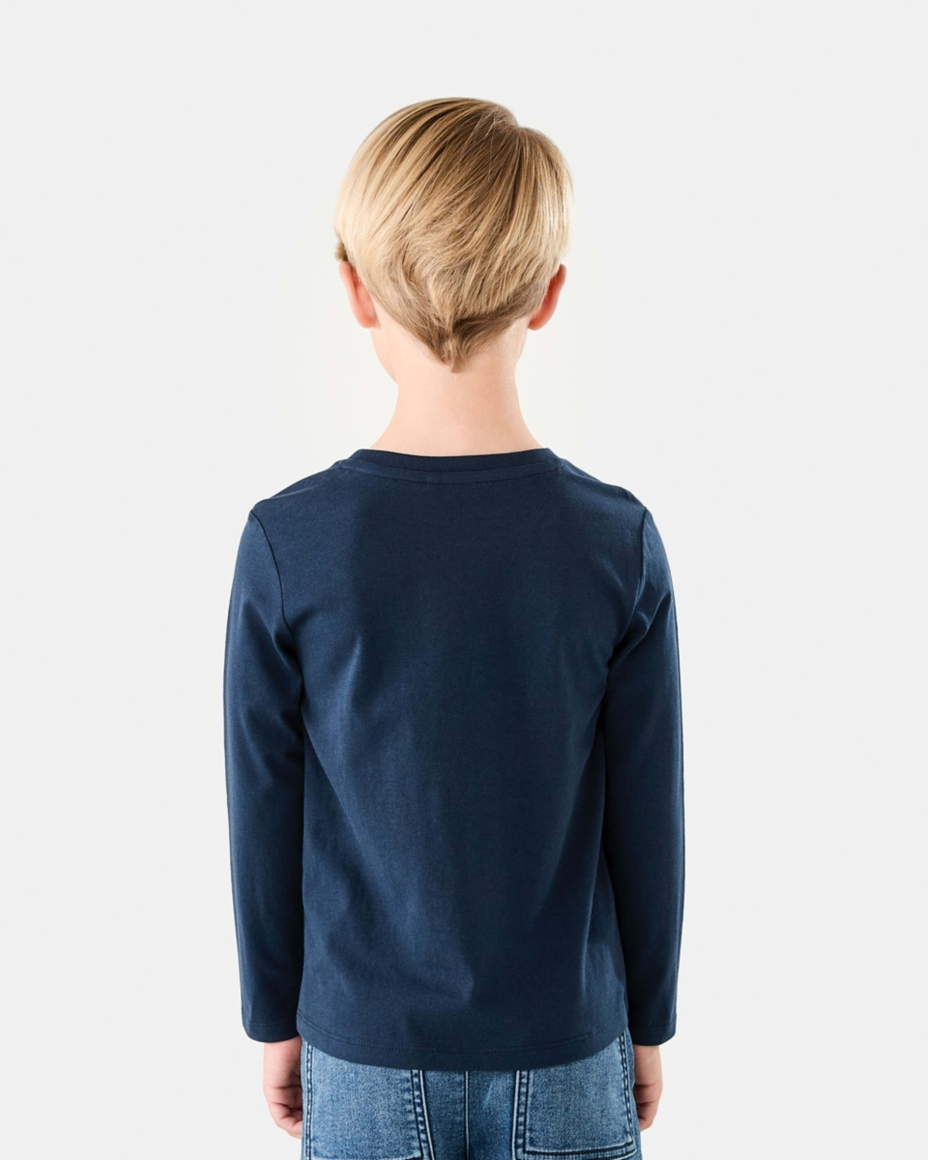 2 Long Sleeve Print T-shirt Blu Monste, 2 of 9