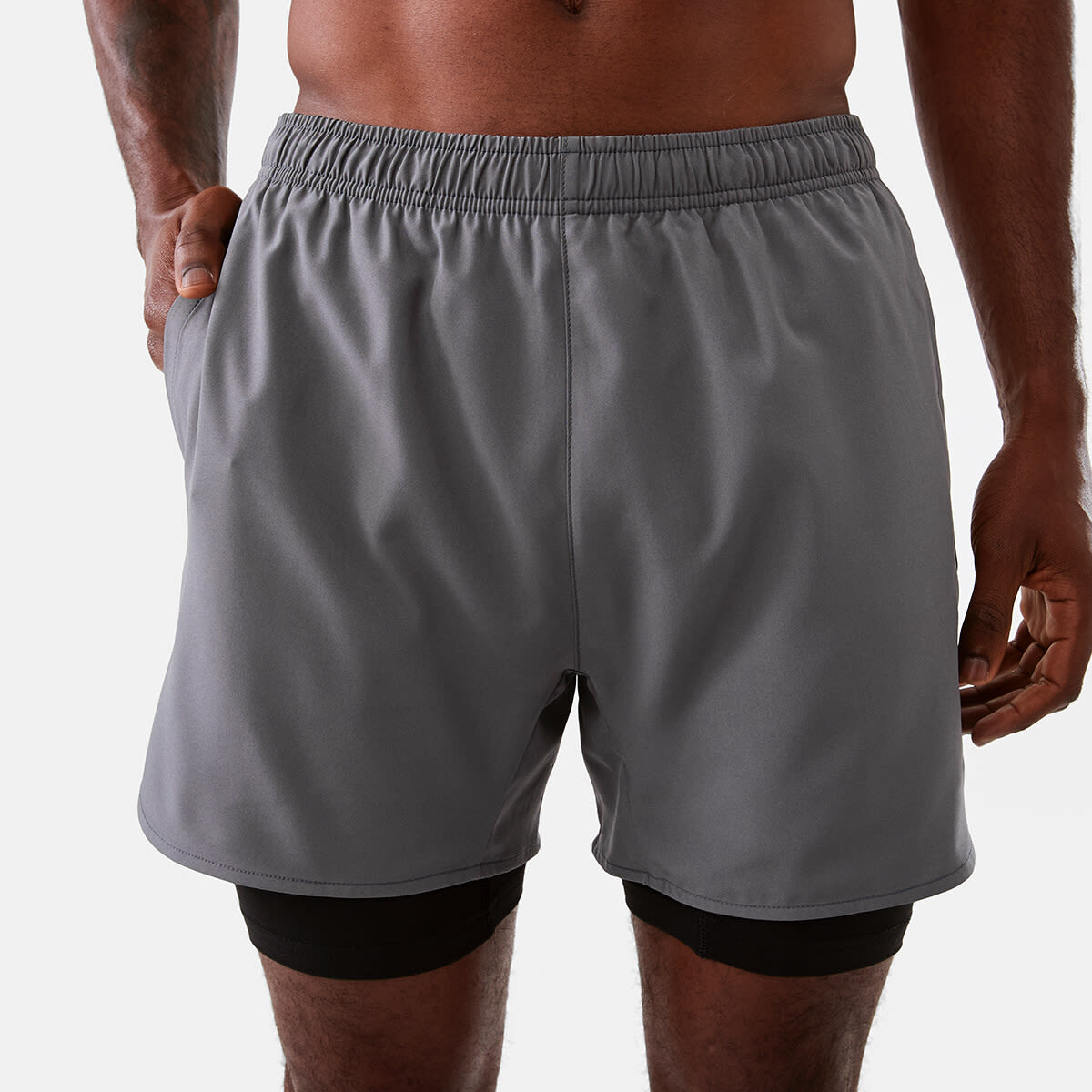 Active Mens Dual Layer Shorts Kmart