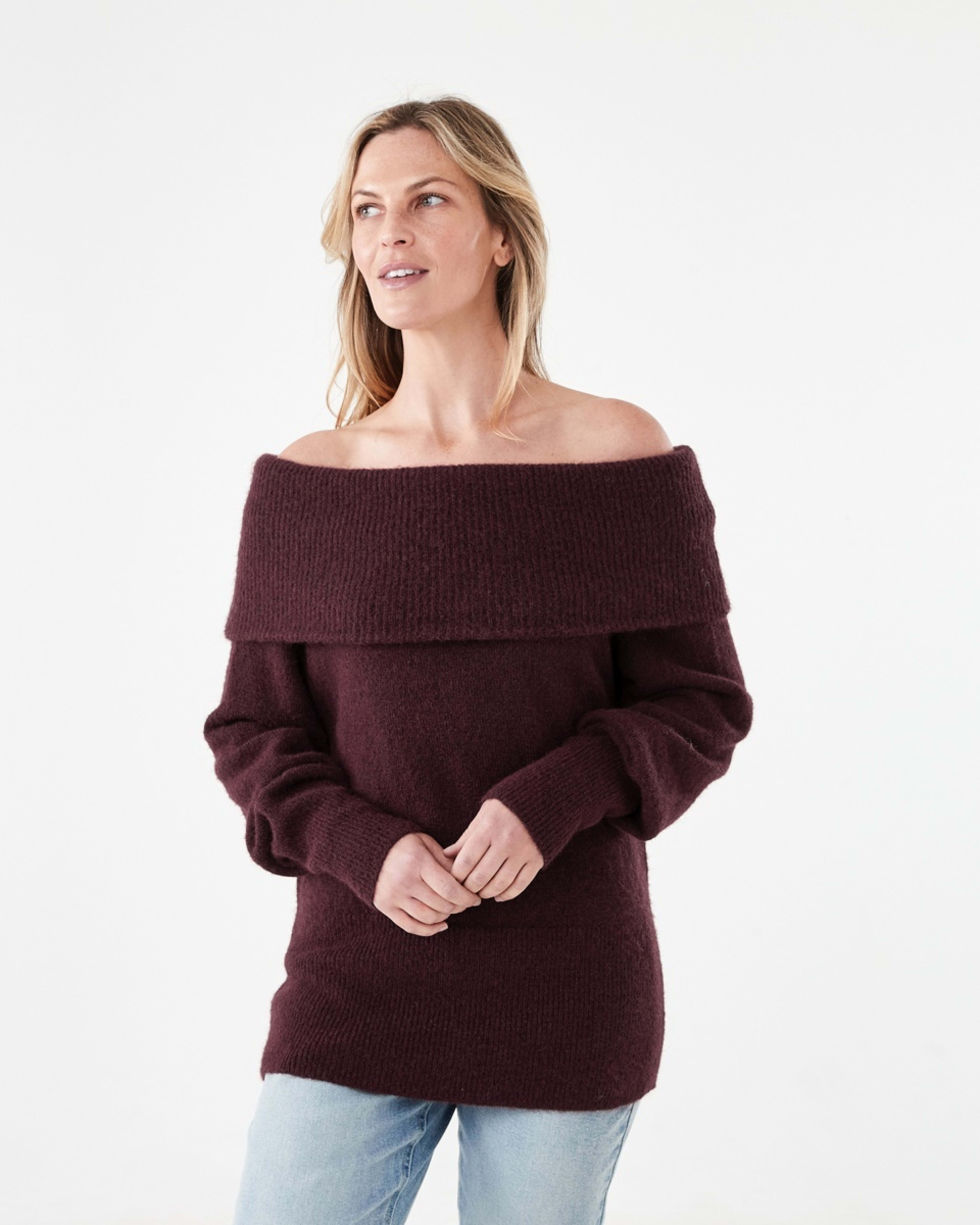 1 Off Shoulder Jumper Mulberry