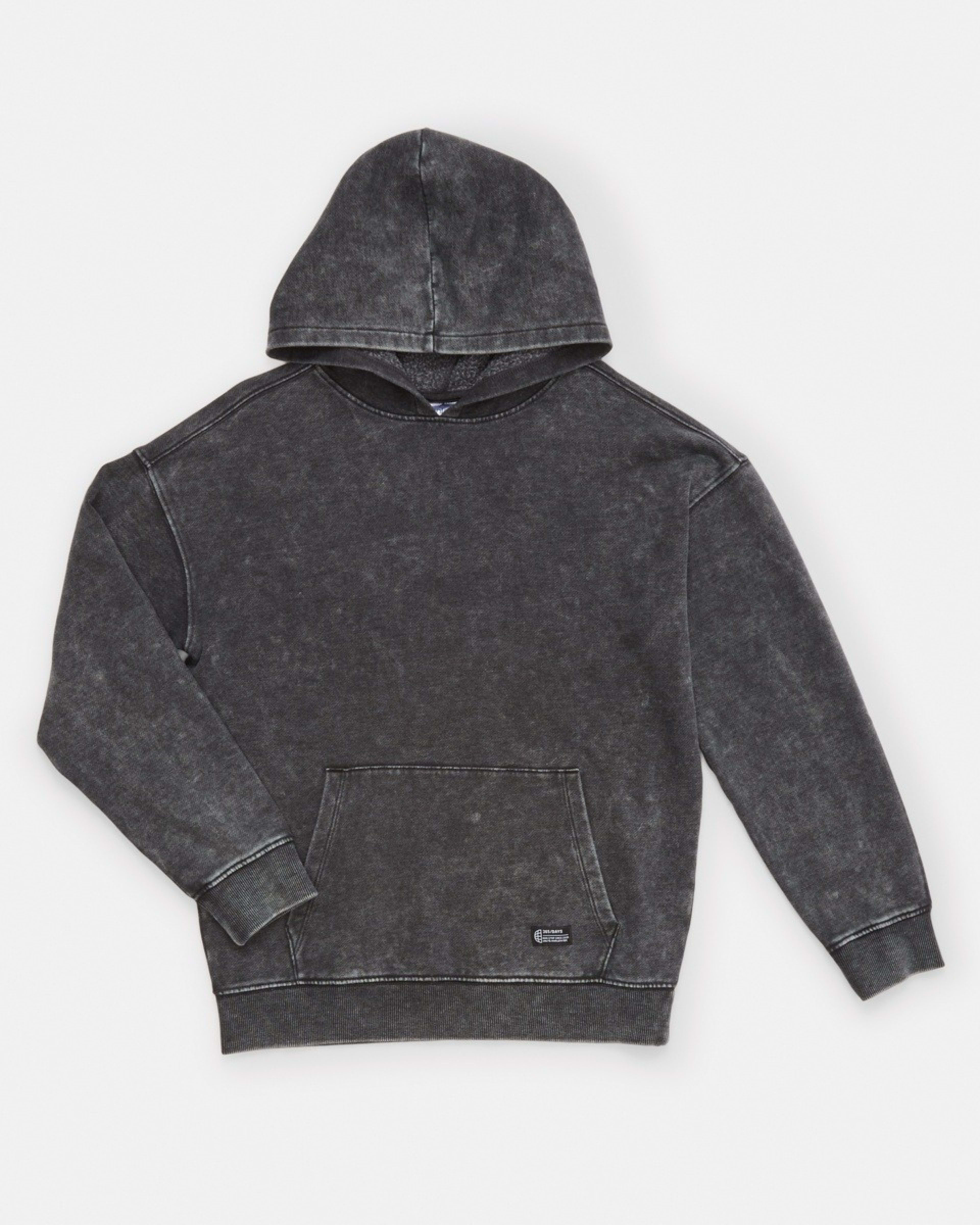 9 Oversized Washed Hoodie with Pocket Black, 9 of 10