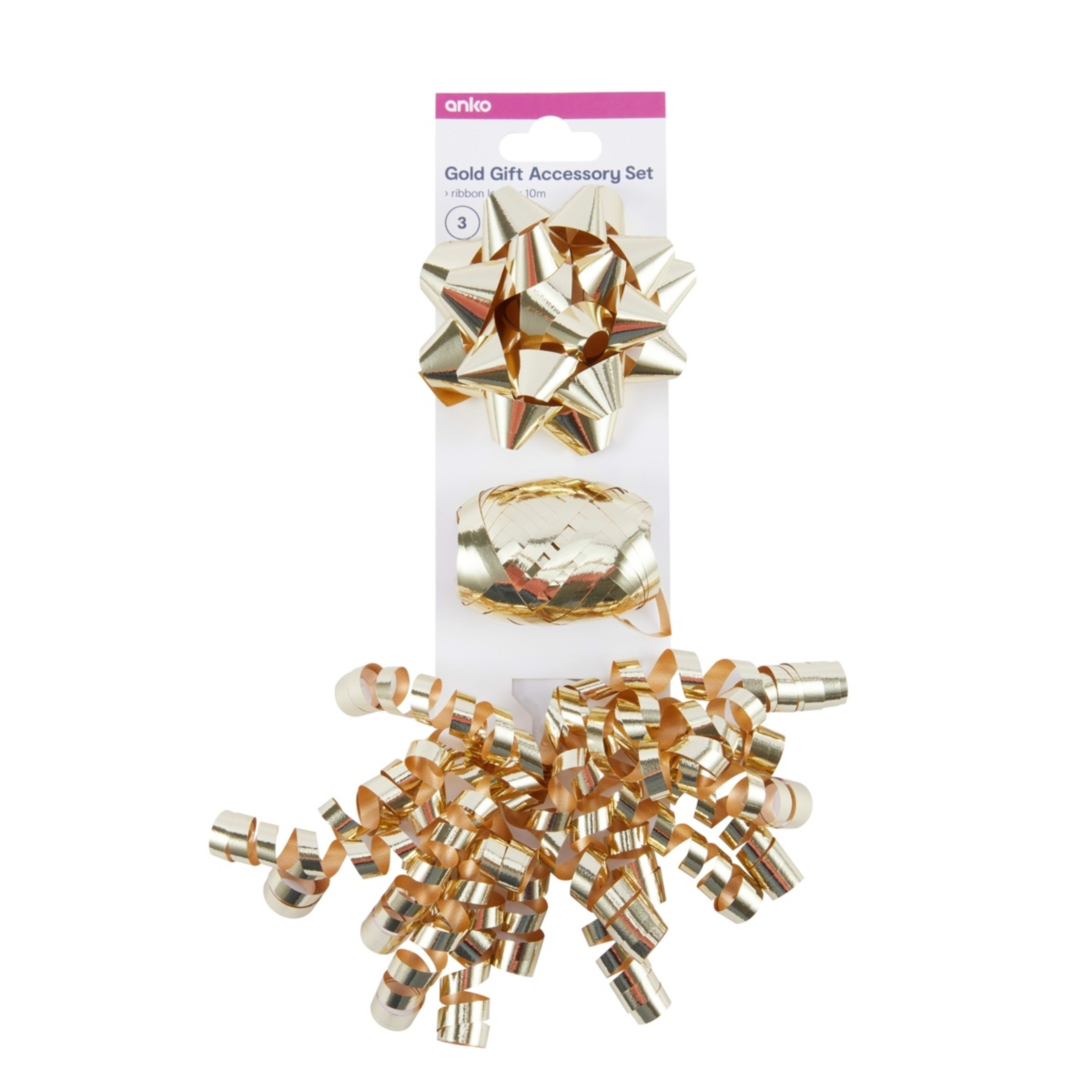 1 3 Piece Gift Accessory Set - Gold Look