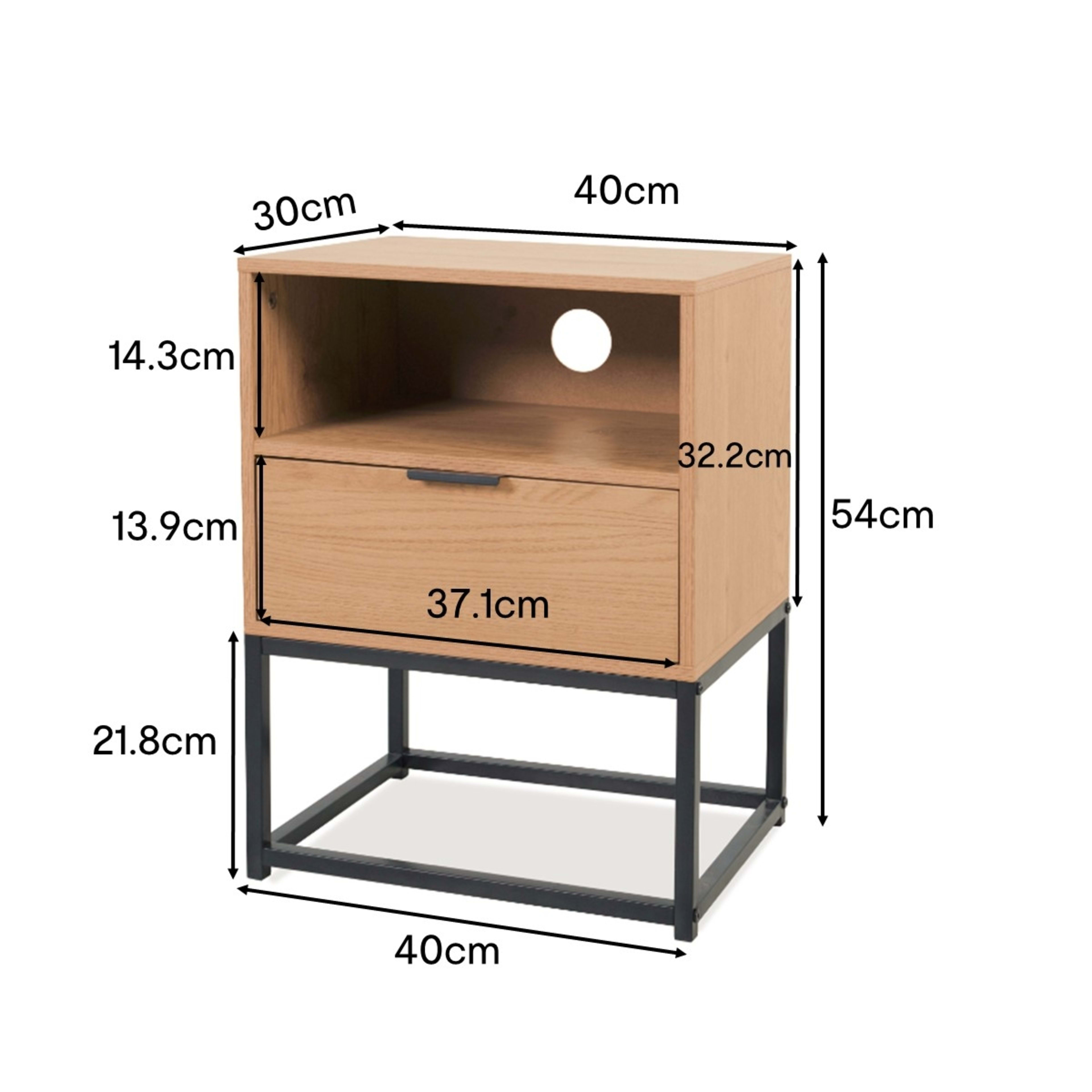 9 Blake 1 Drawer Bedside Table, 9 of 10