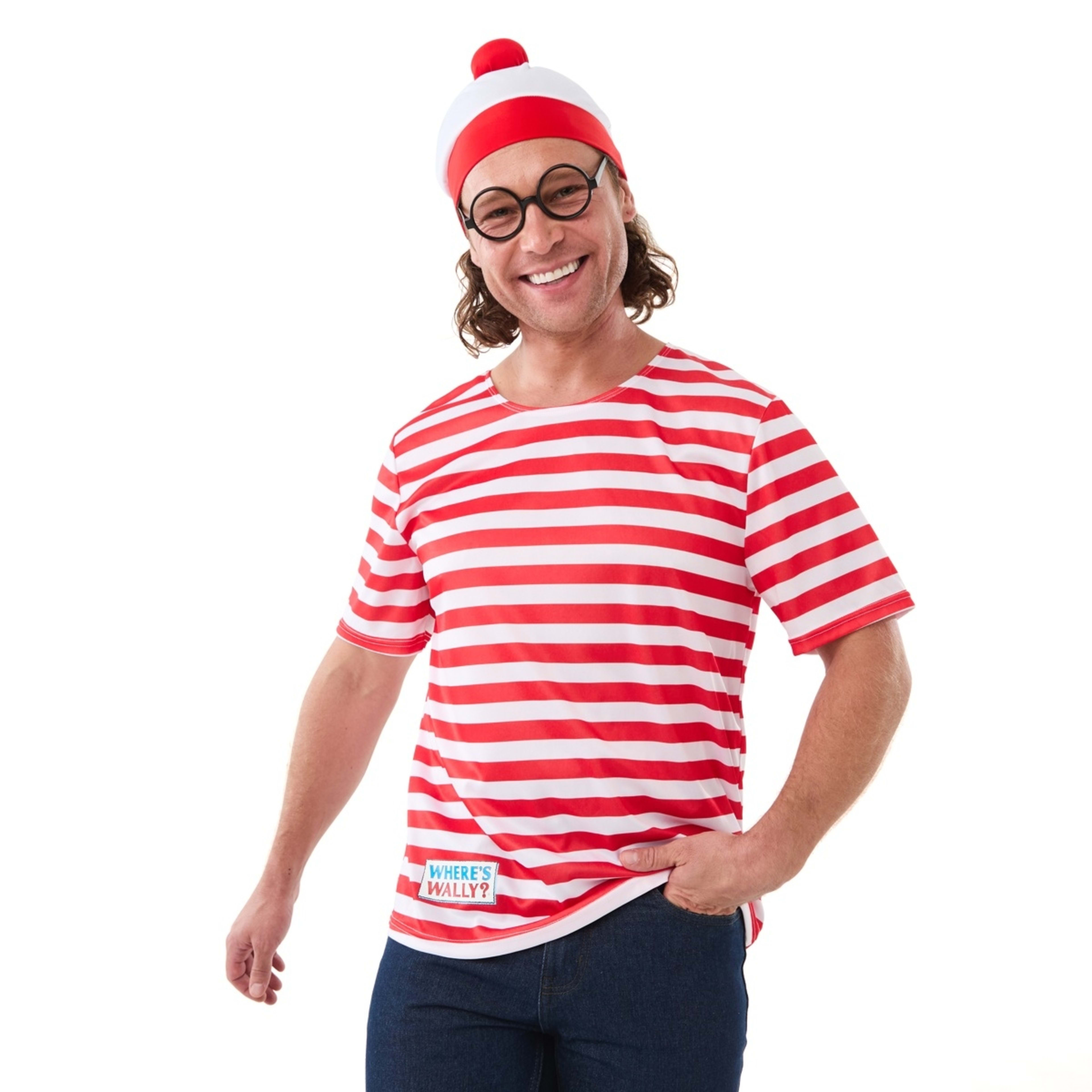 1 Where's Wally Costume Set - Adult, Medium, 1 of 10