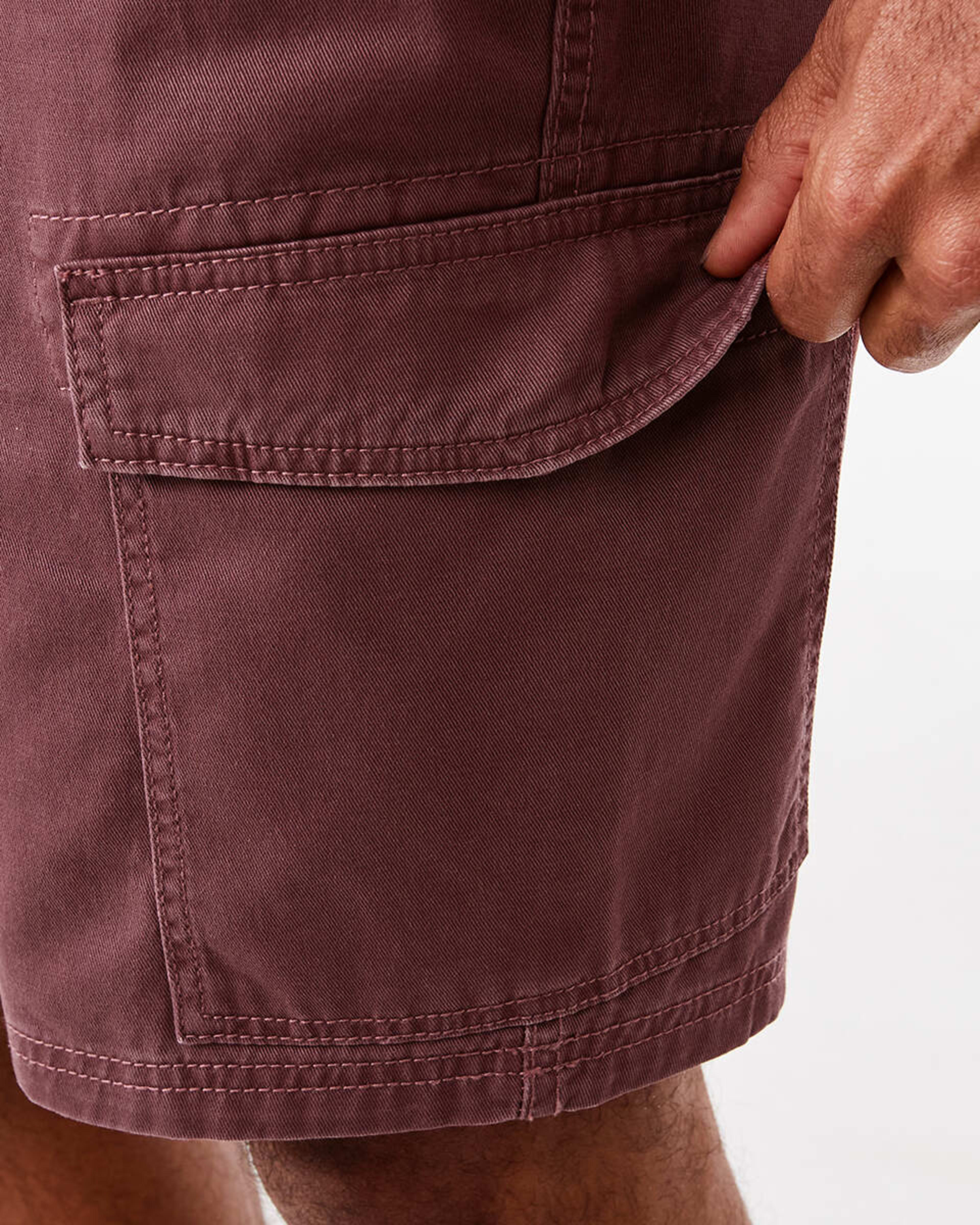 6 Fixed Waist Cargo Shorts Red Brick, 6 of 7