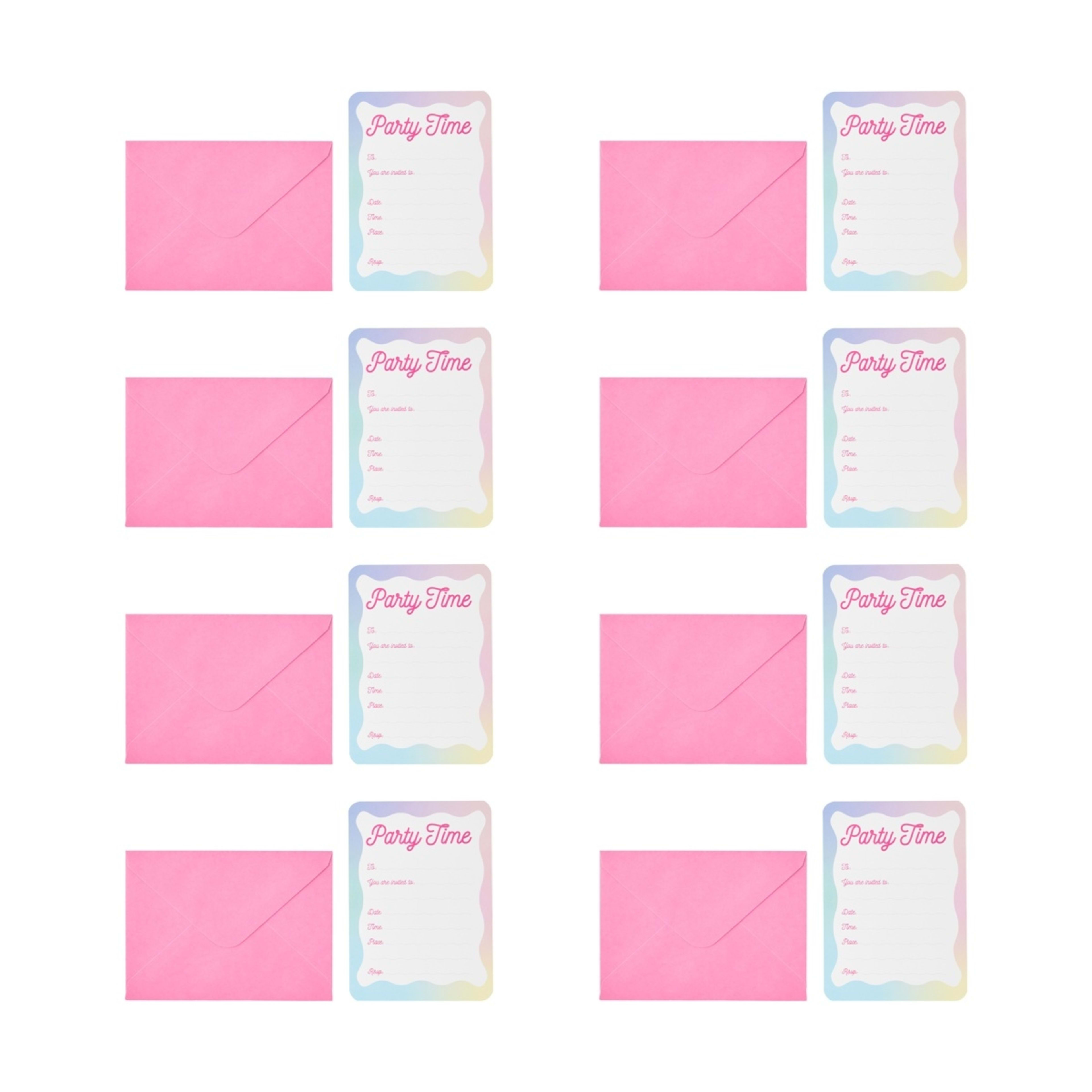 2 8 Pack Ombre Party Invitations, 2 of 3