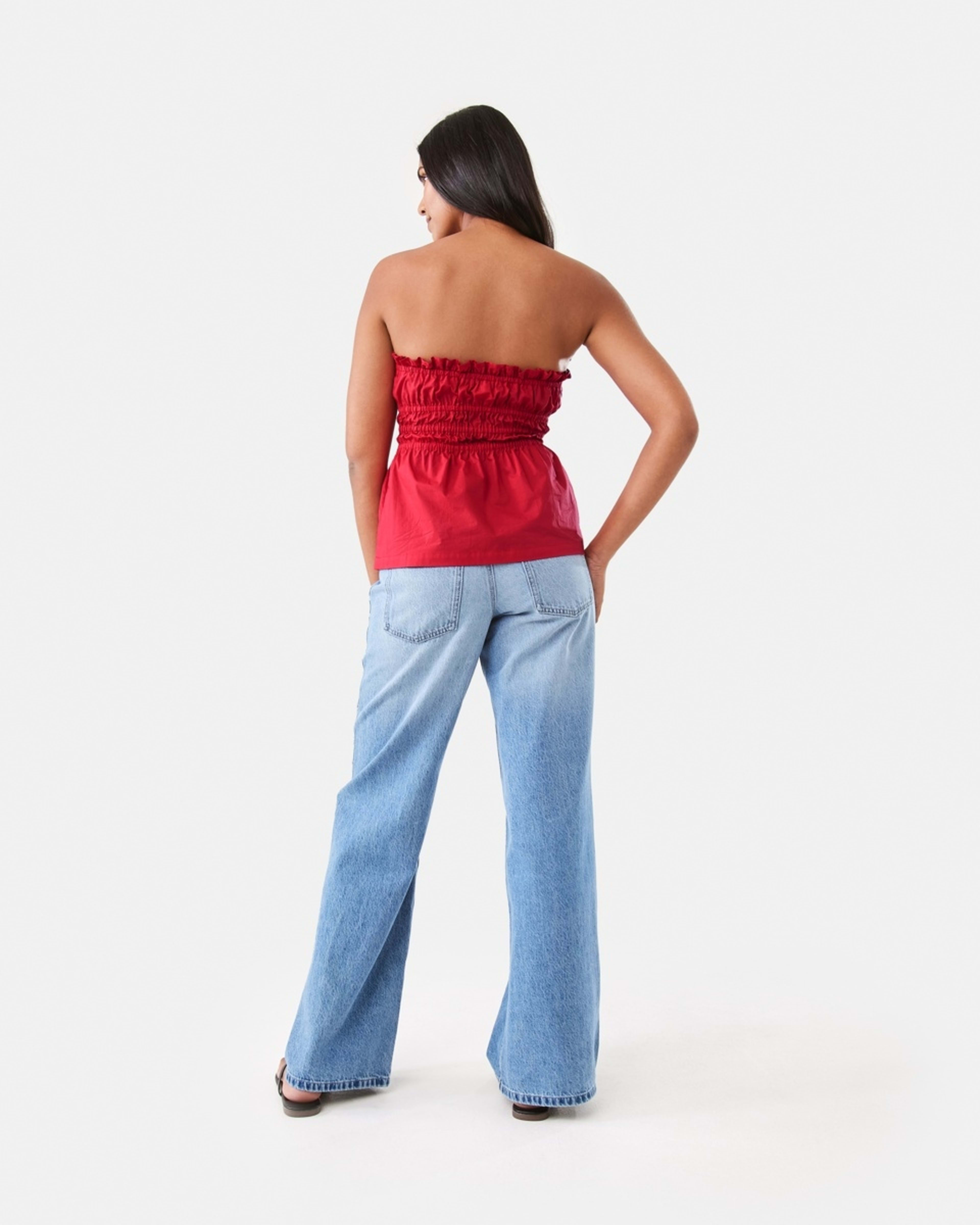6 Strapless Ruched Top Strawberry, 6 of 8