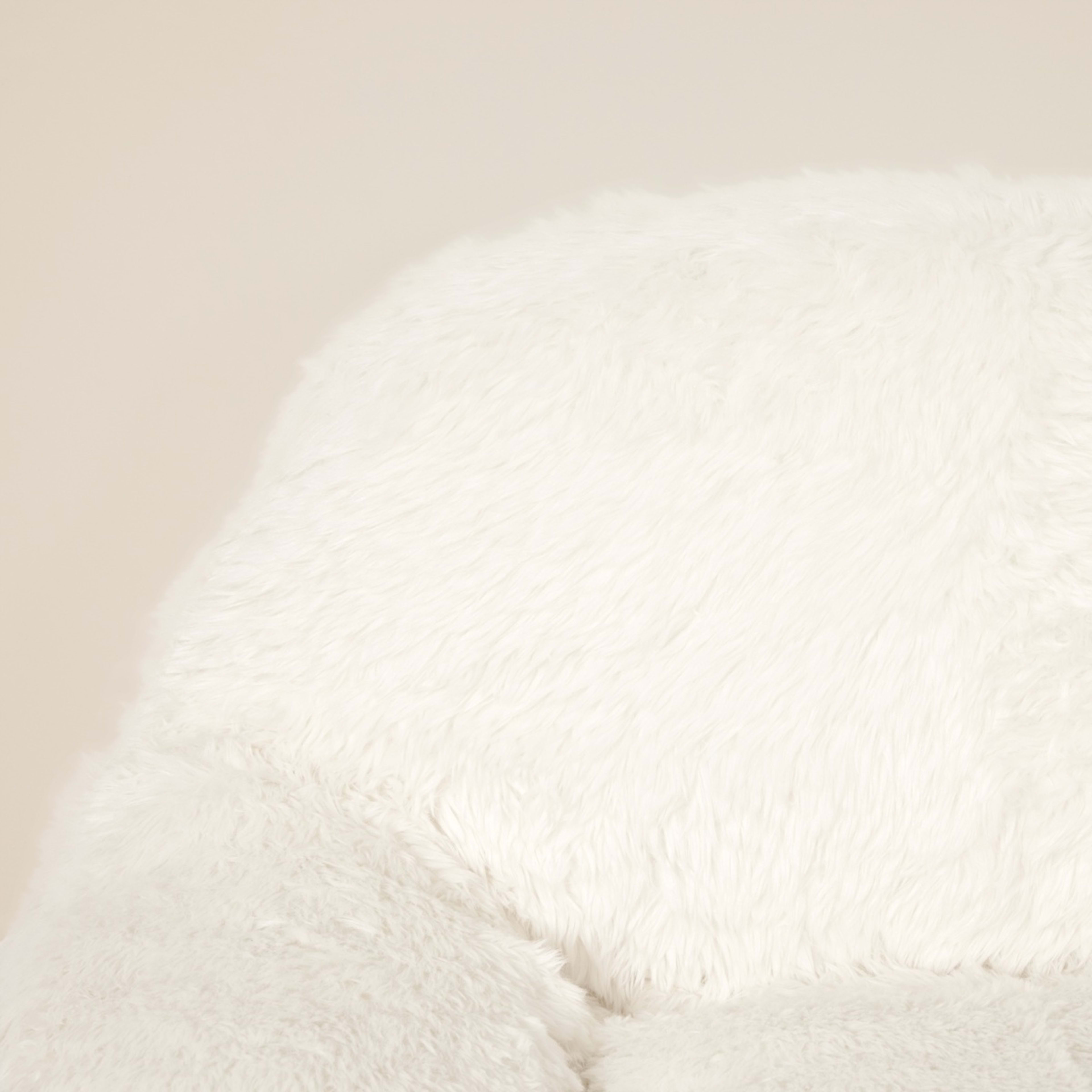 5 Faux Fur Cream Expanding Chair, 5 of 5