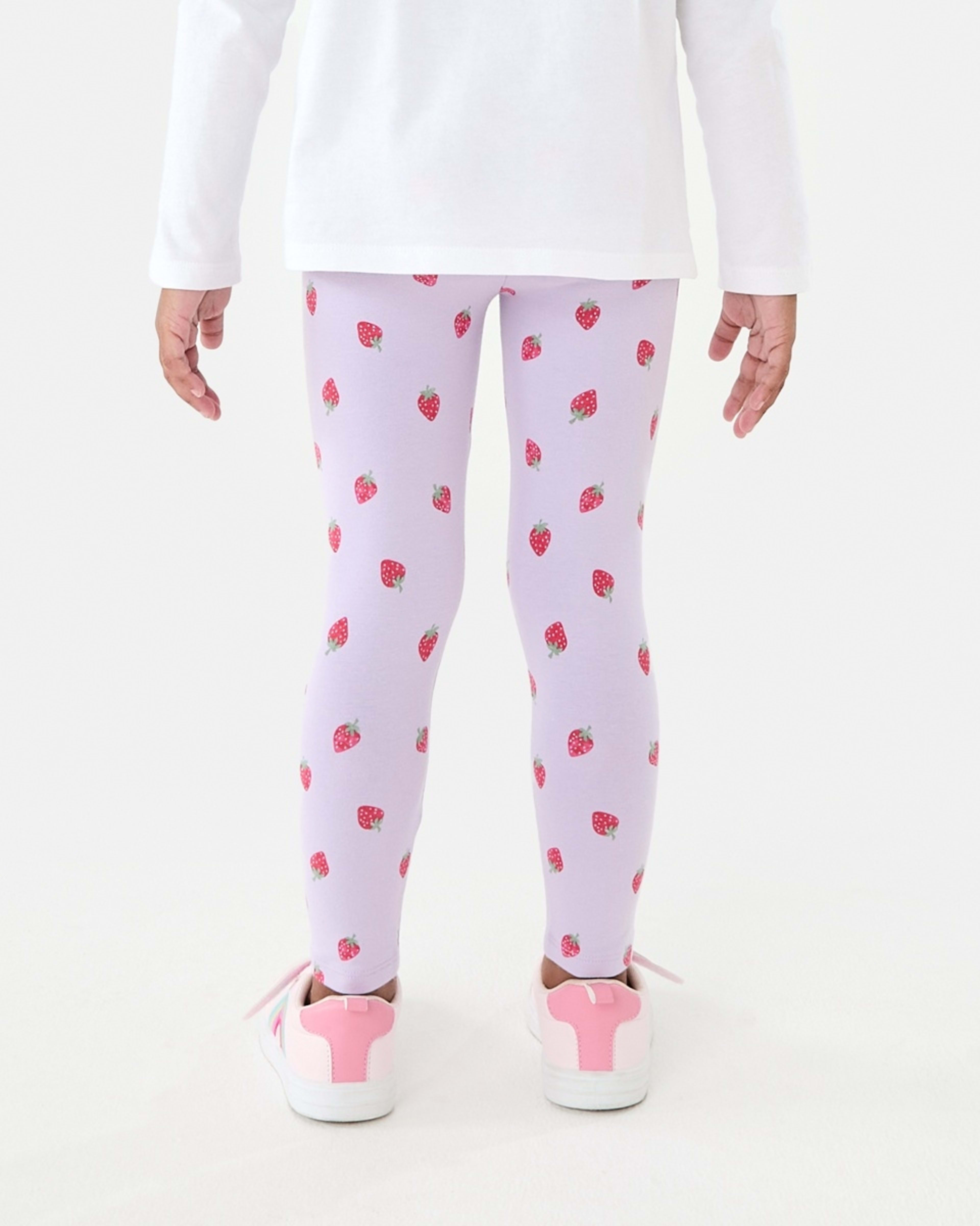 2 Printed Leggings Berry Bliss Pastel Lilac, 2 of 8