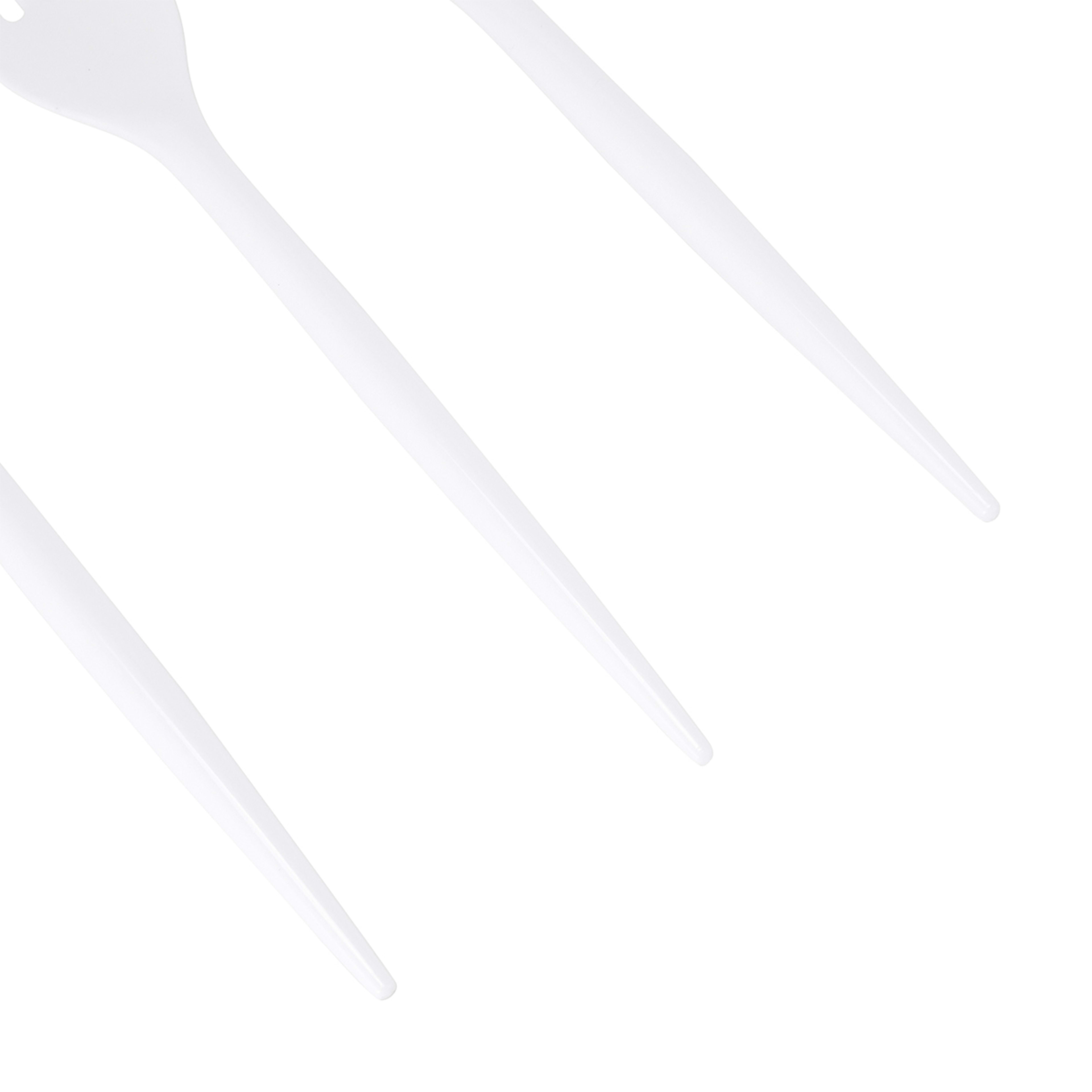 3 150 Piece Reusable White Plastic Cutlery Set, 3 of 5