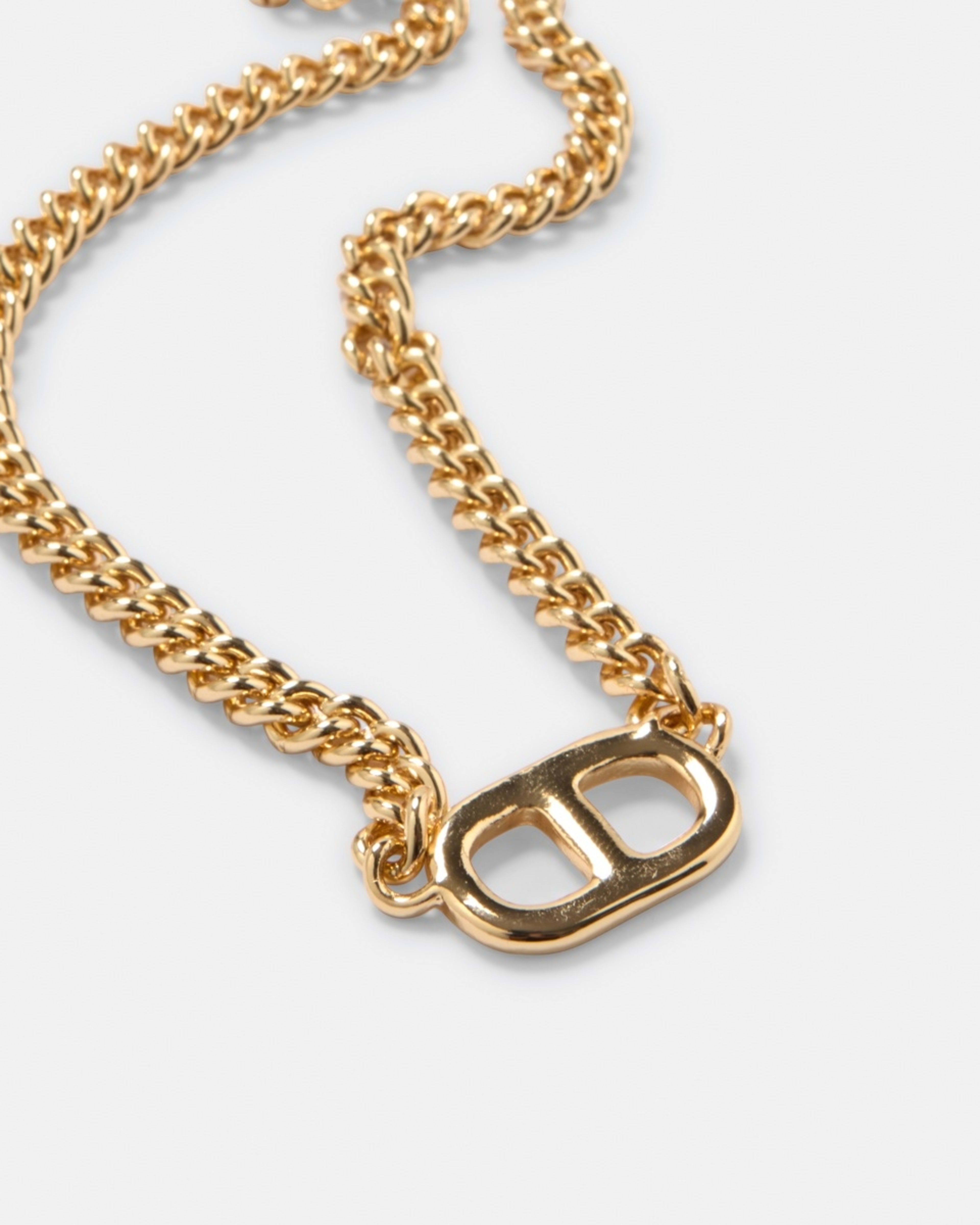1 Interlink Necklace - Gold Tone Gold