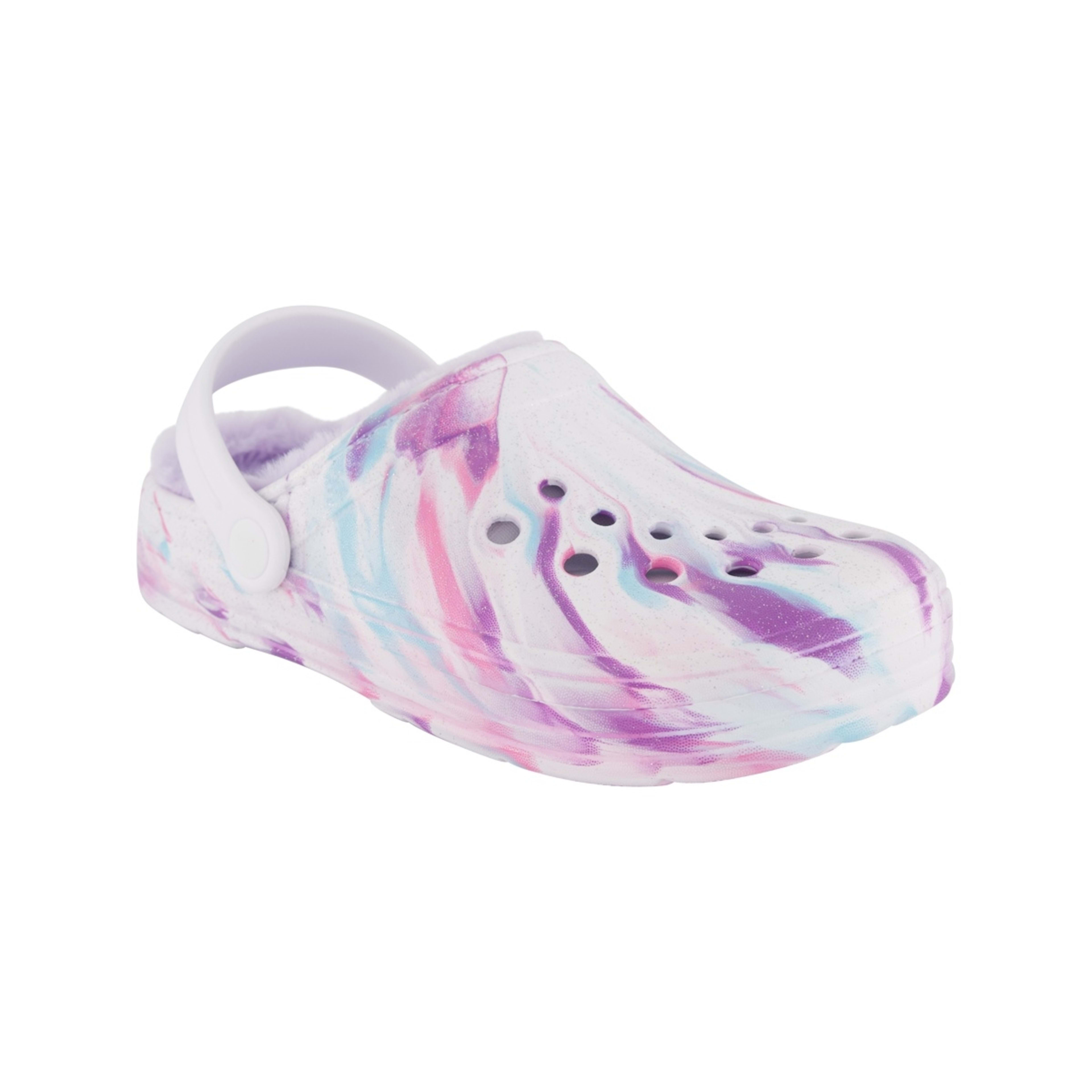 1 Senior Faux Fur Lined Clogs Pastel Ombre, 1 of 4