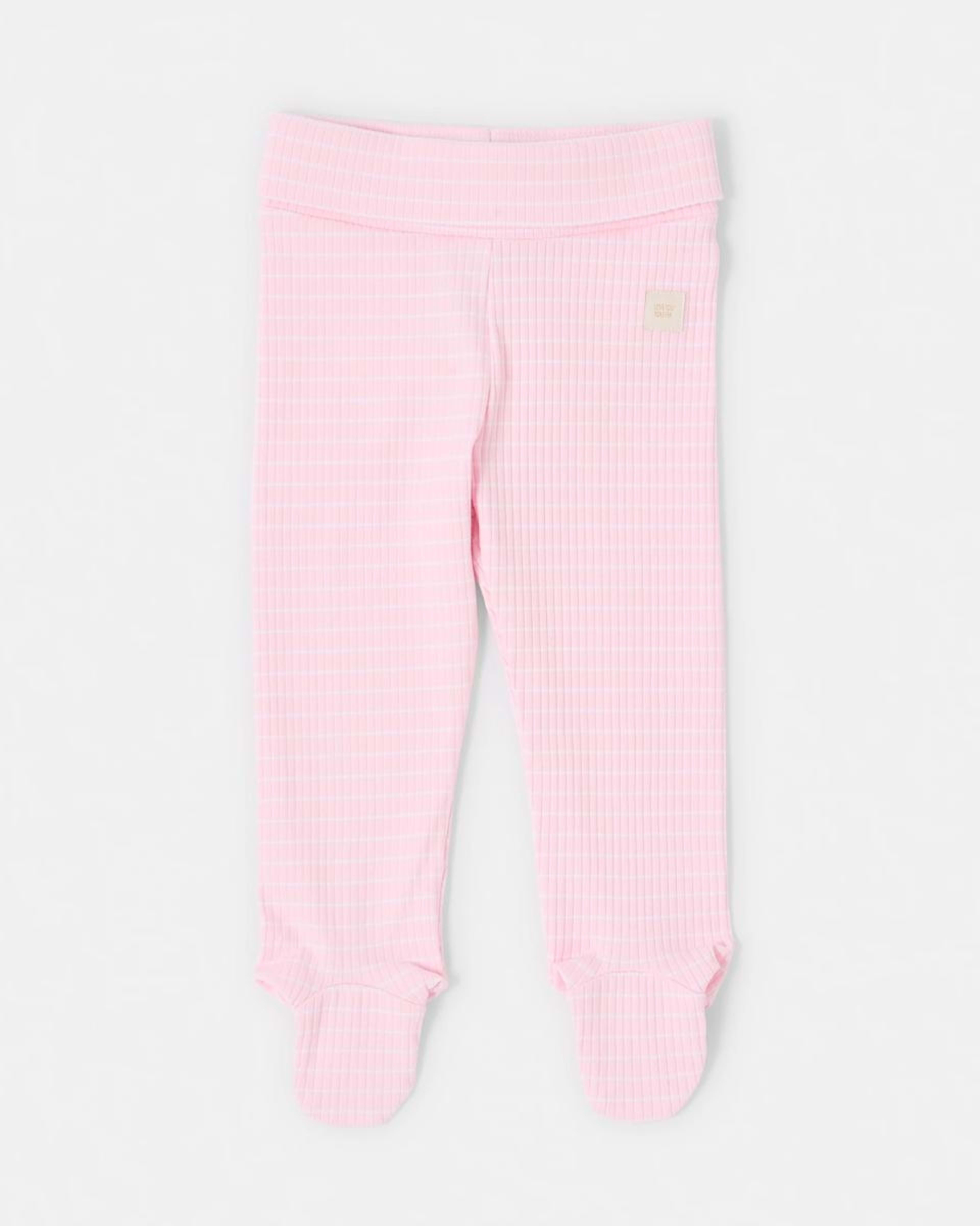 4 2 Piece Long Sleeve Wrap Newborn Set PINK STRIPE, 4 of 7
