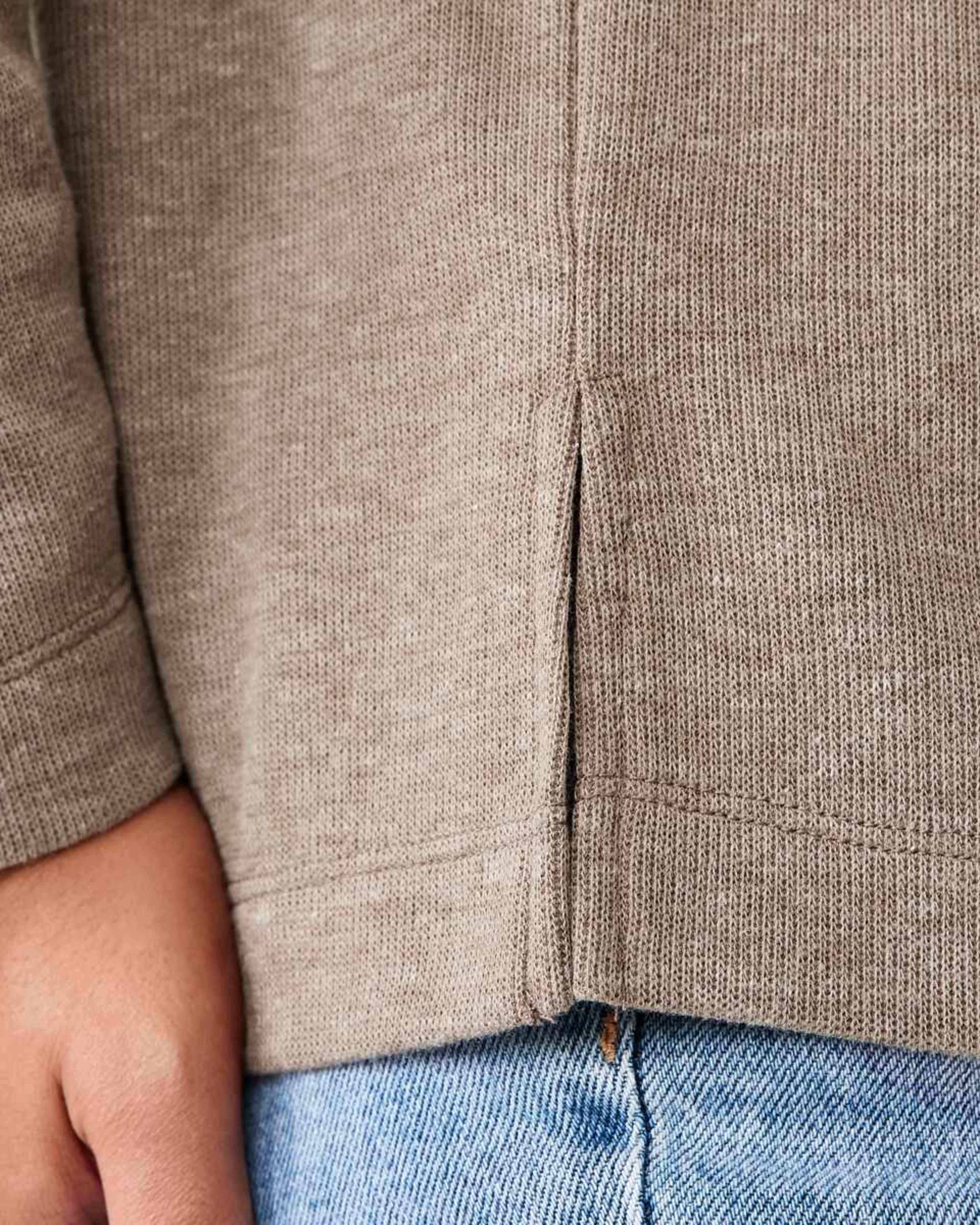 6 Curve V-Neck Relaxed Jumper Deep Taupe Marle, 6 of 6