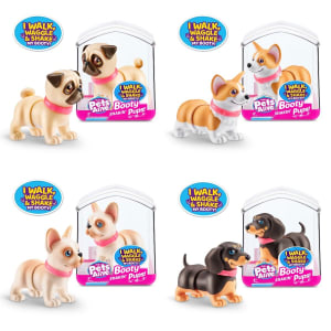 Pets Alive Booty Shakin' Pups (Corgi & Pug) by ZURU, Interactive Mini Dog  Toys That Walk, Waggle, and Booty Shake, Electronic Puppy Toy for Kids and