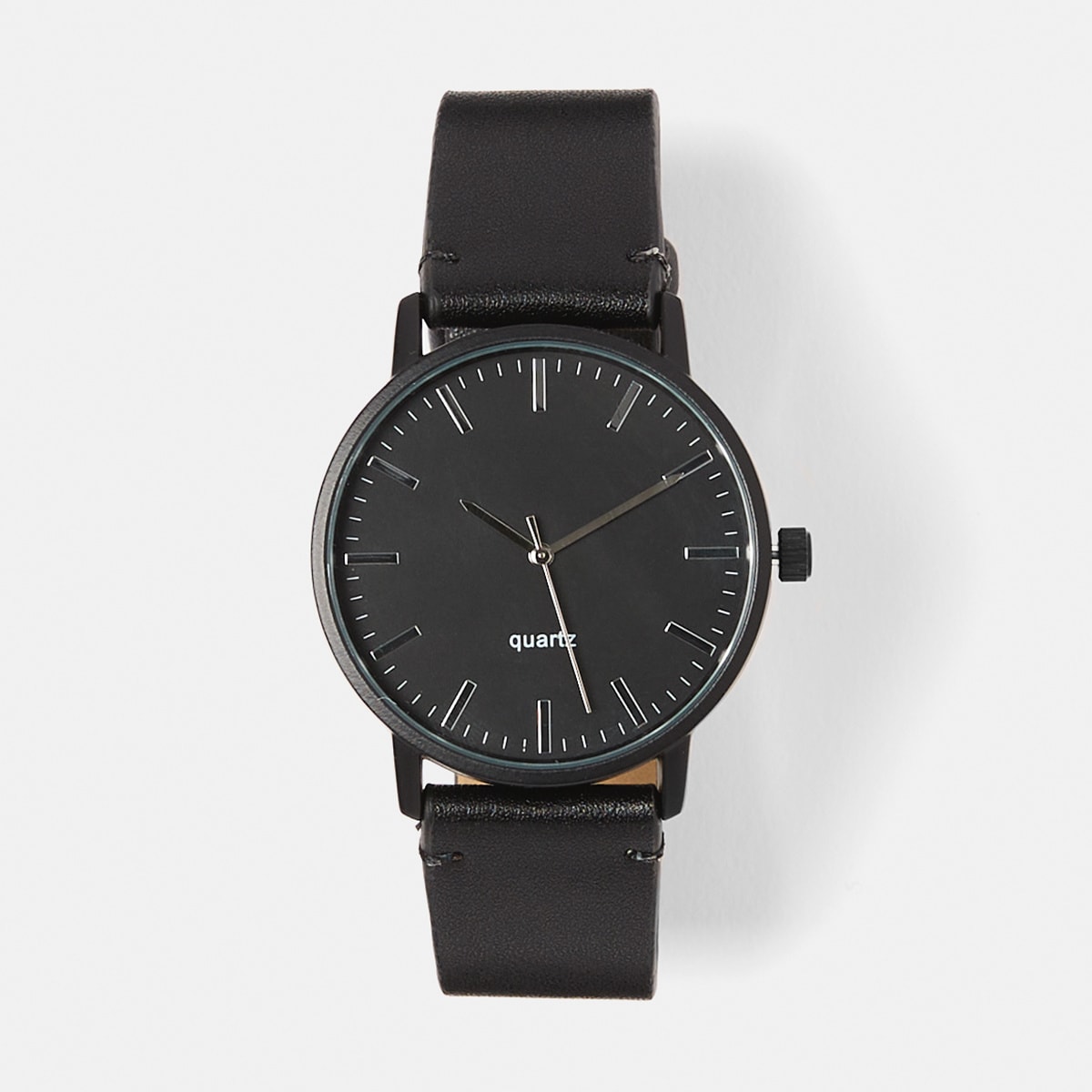 Analogue PU Watch Black