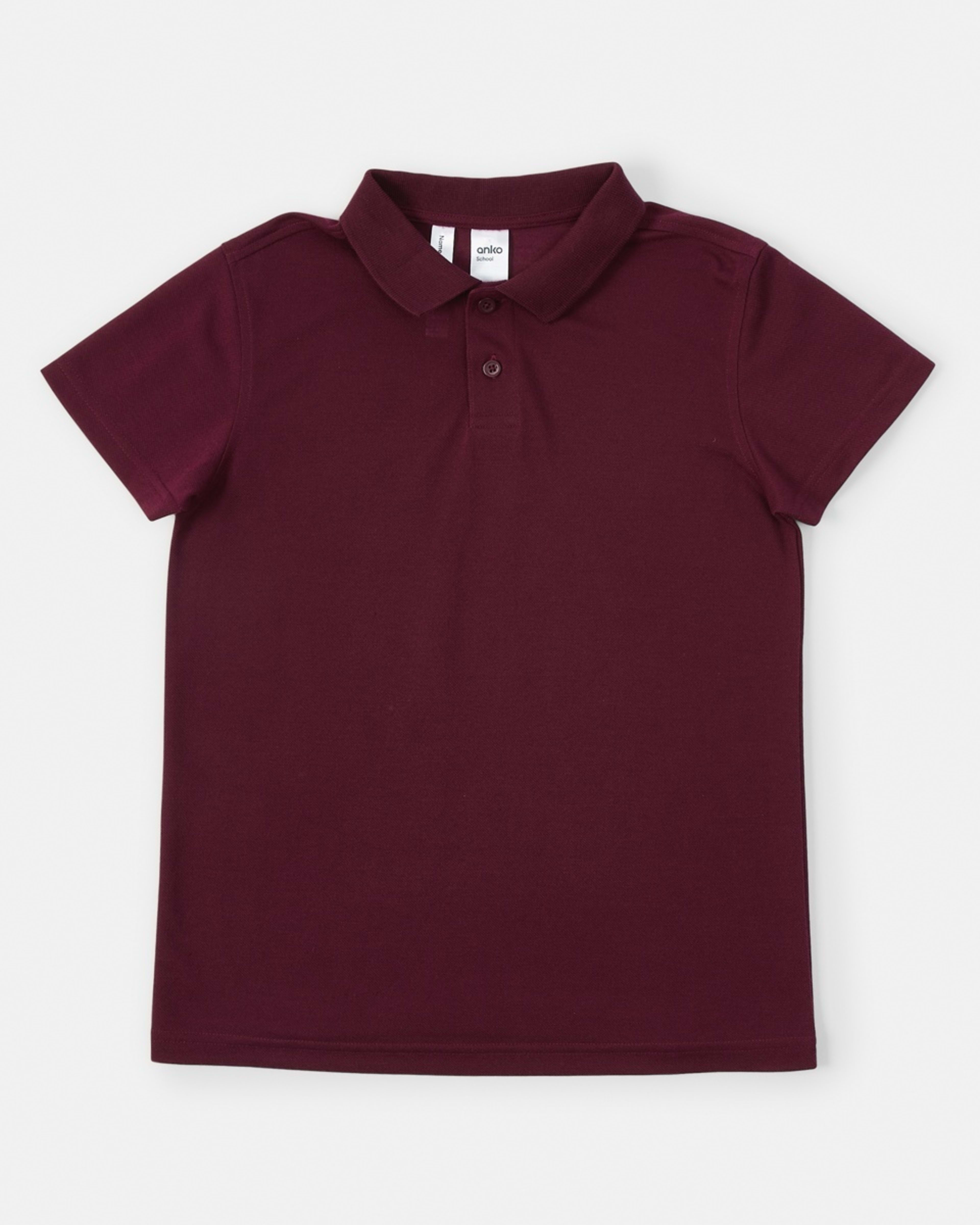 7 School Polo T-shirt Burgundy, 7 of 8