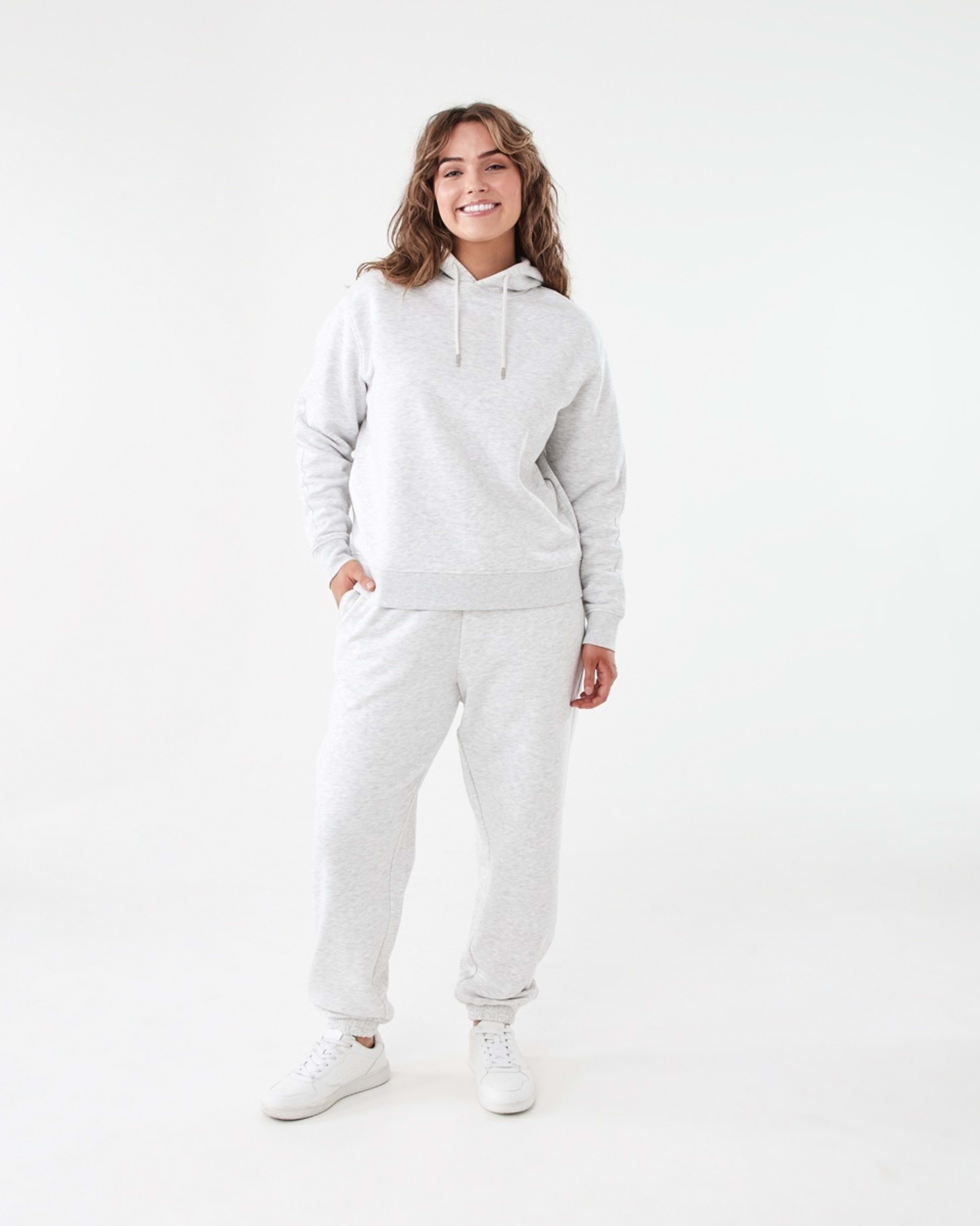 6 Tracksuit Cuff Joggers Wht Marle, 6 of 6