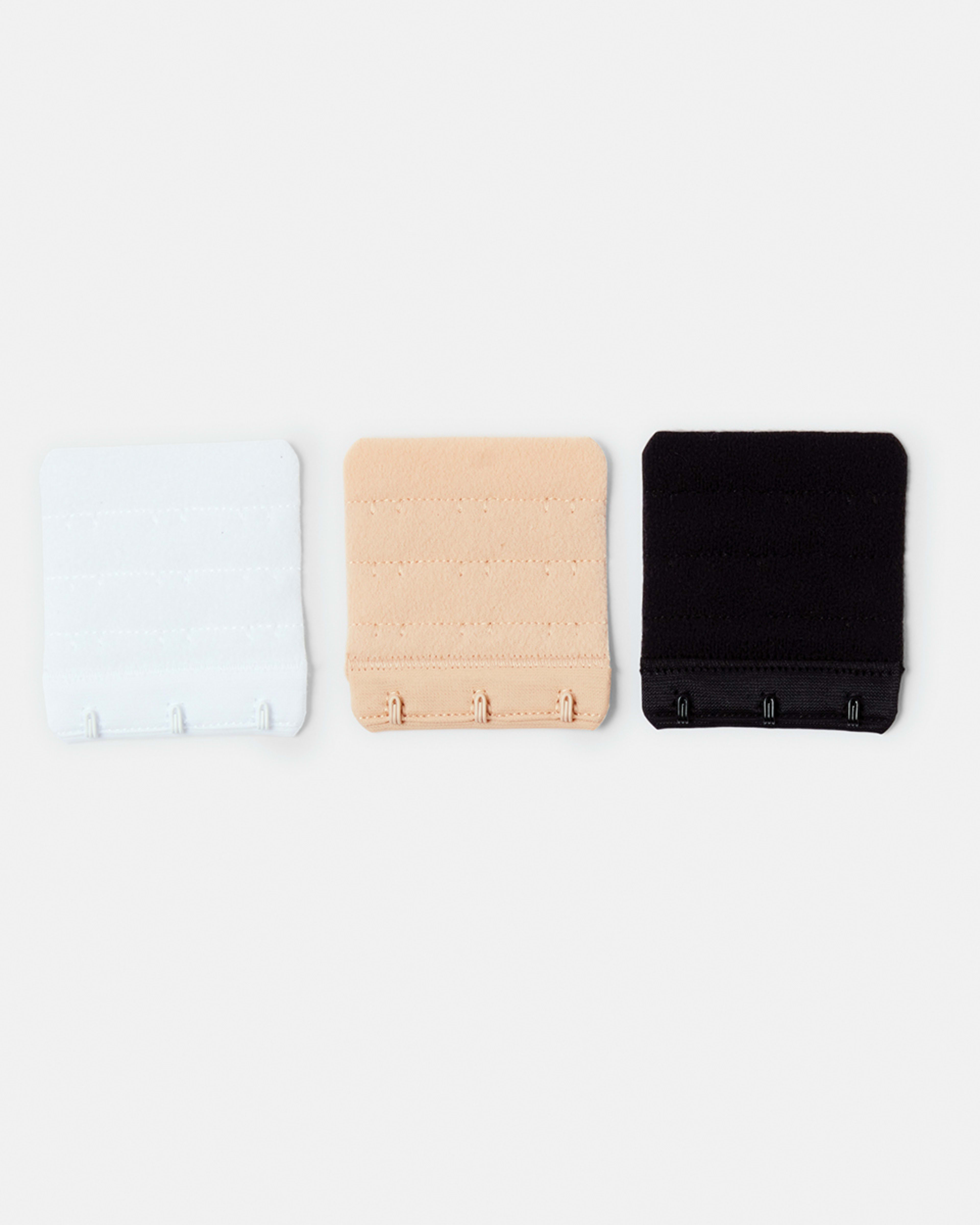 2 3 Pack 3-Hook Bra Extender BLACK, BEIGE, WHITE, 2 of 4