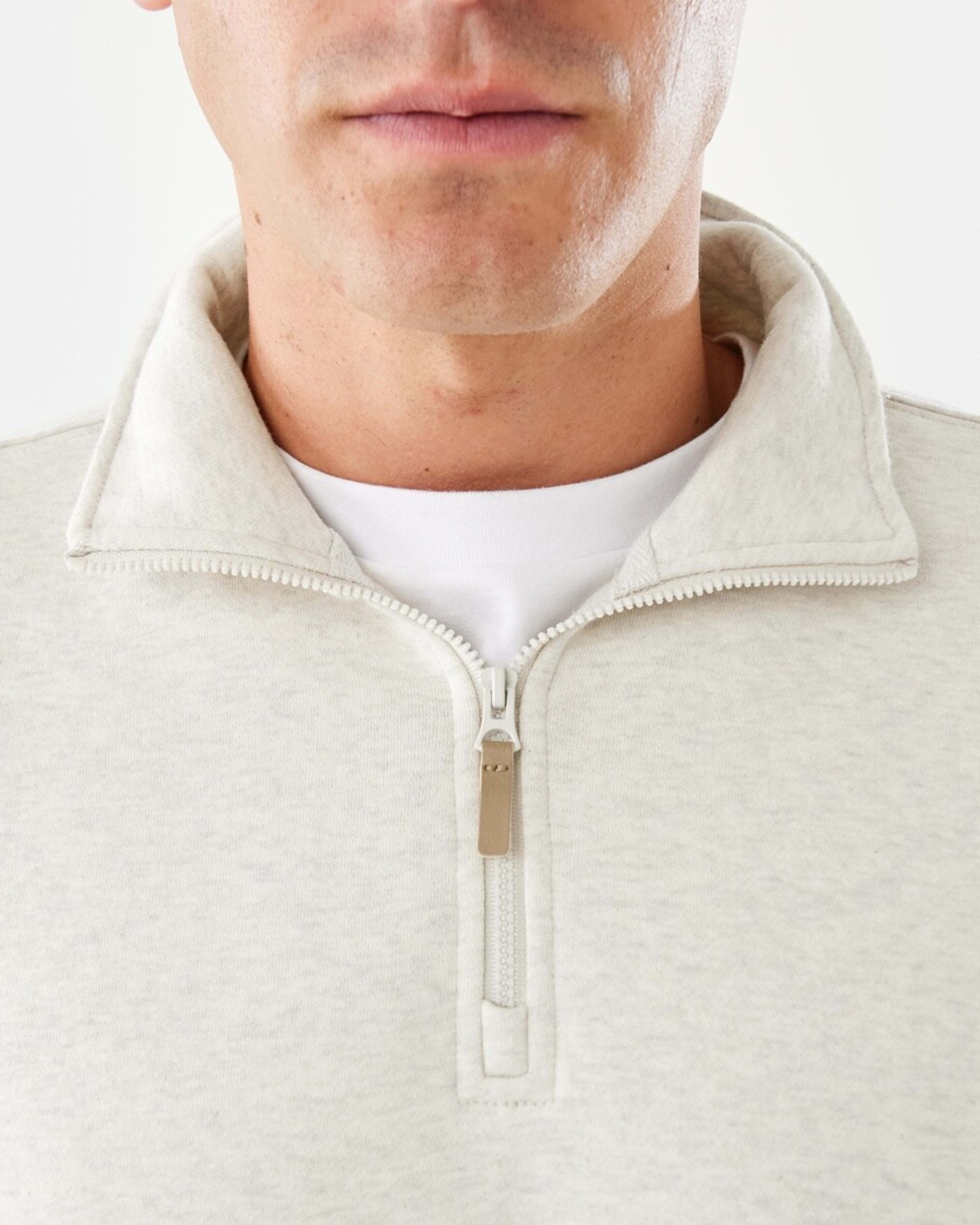 6 1/4 Zip Sweatshirt Oatmeal Heather, 6 of 7