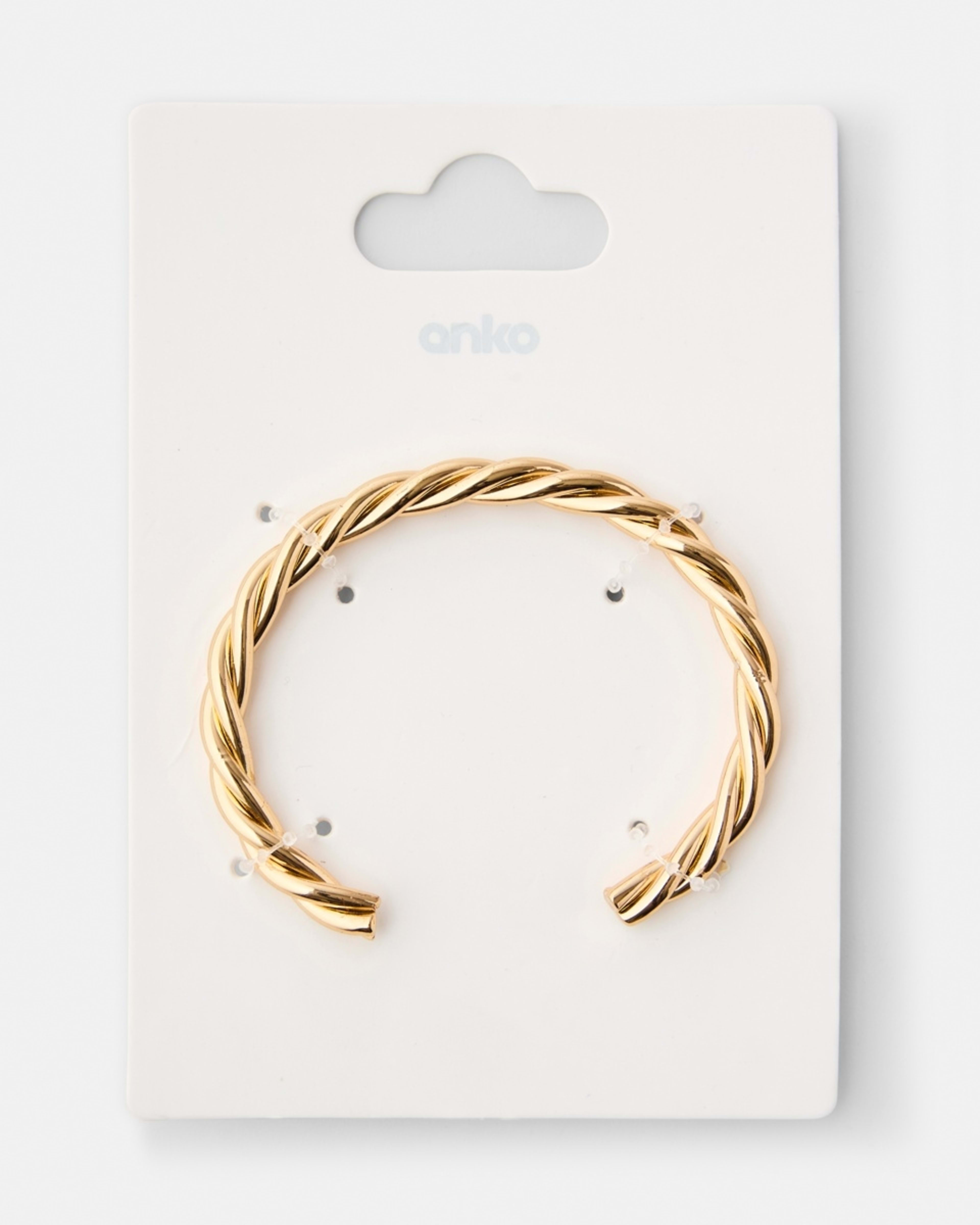4 Twist Cuff Bracelet - Gold Tone Gold, 4 of 4