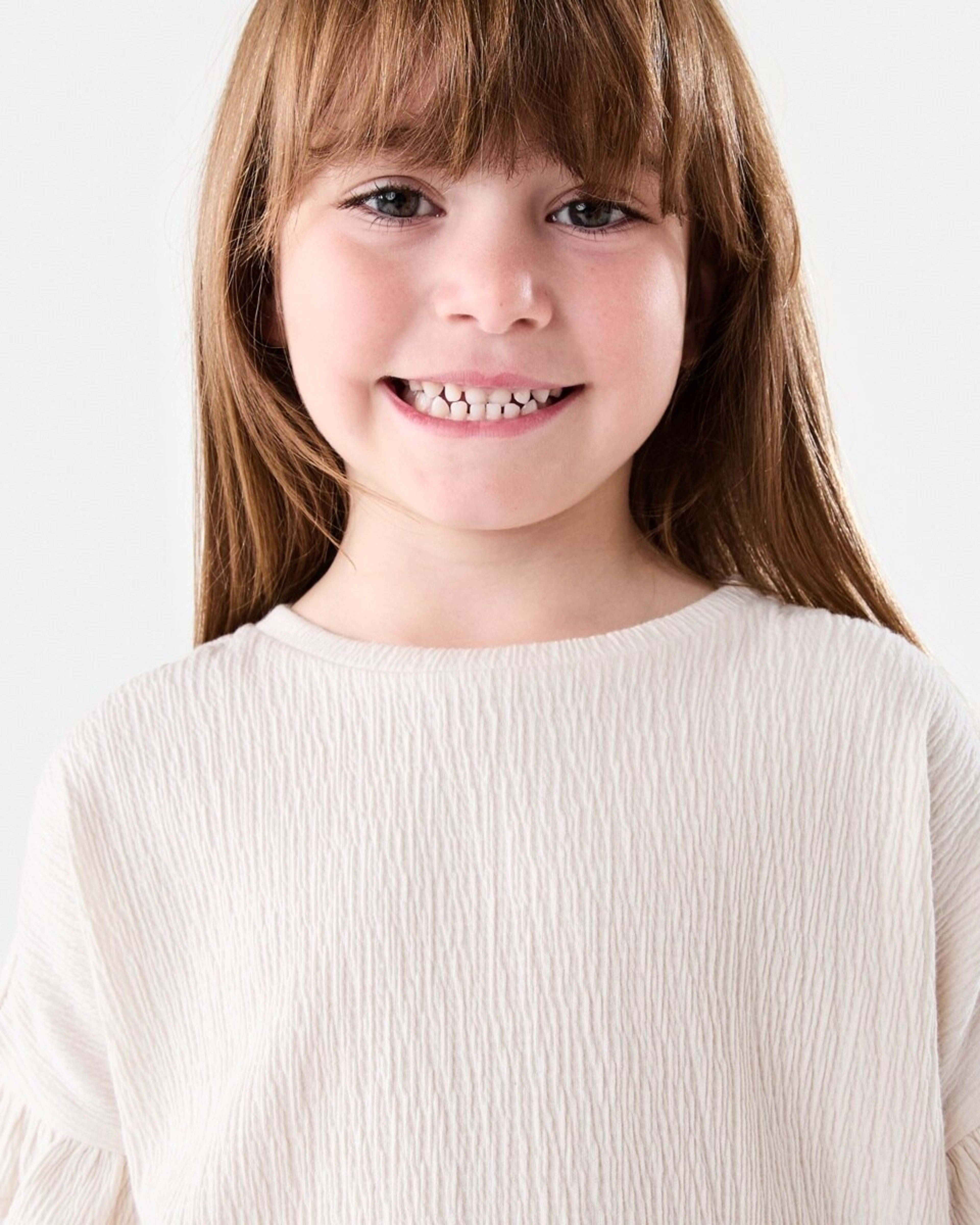 3 Short Sleeve Crinkle T-shirt CHALK, 3 of 6
