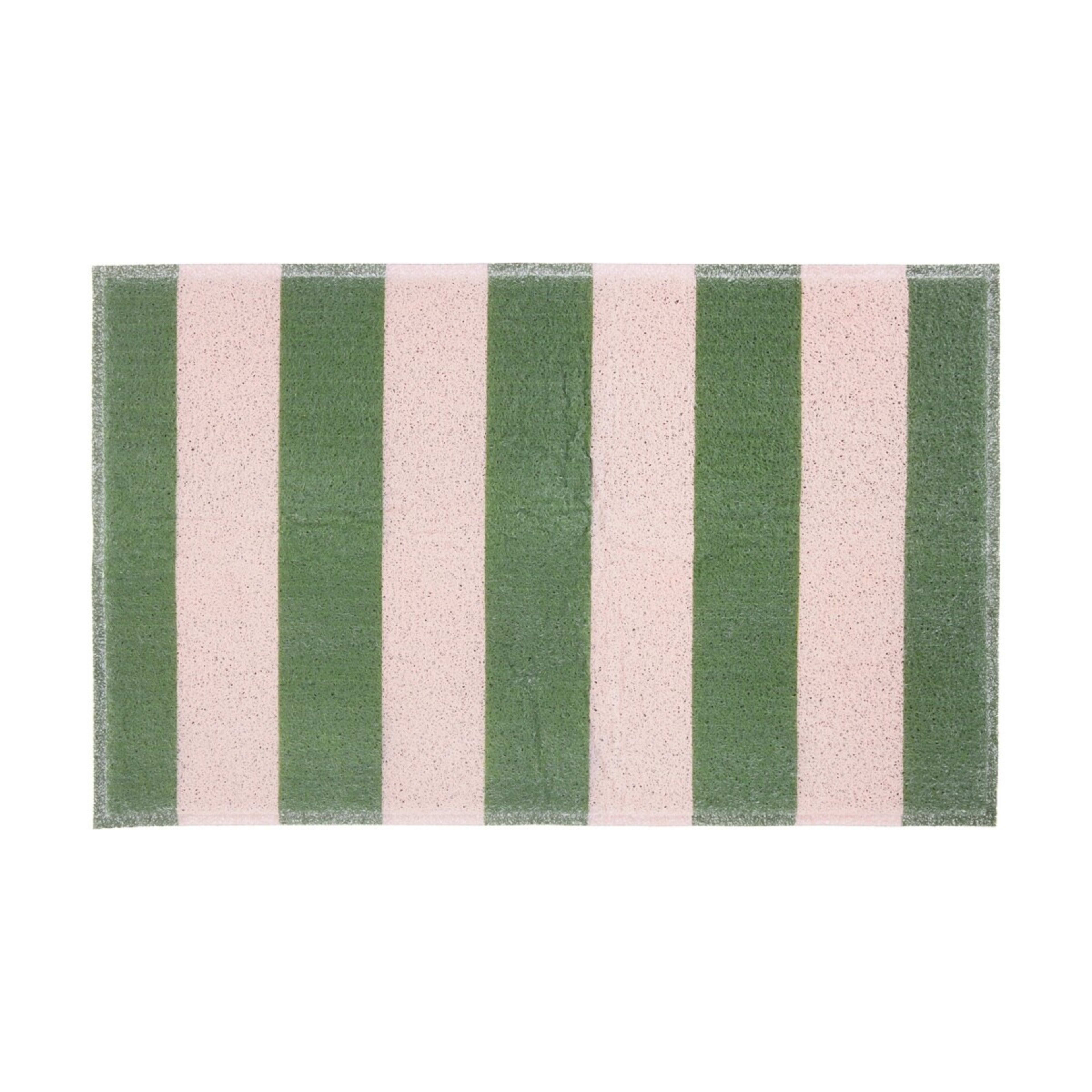 1 Dirt Grip Door Mat - Green and Pink