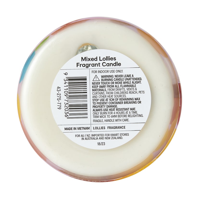 Mixed Lollies Fragrant Candle Kmart