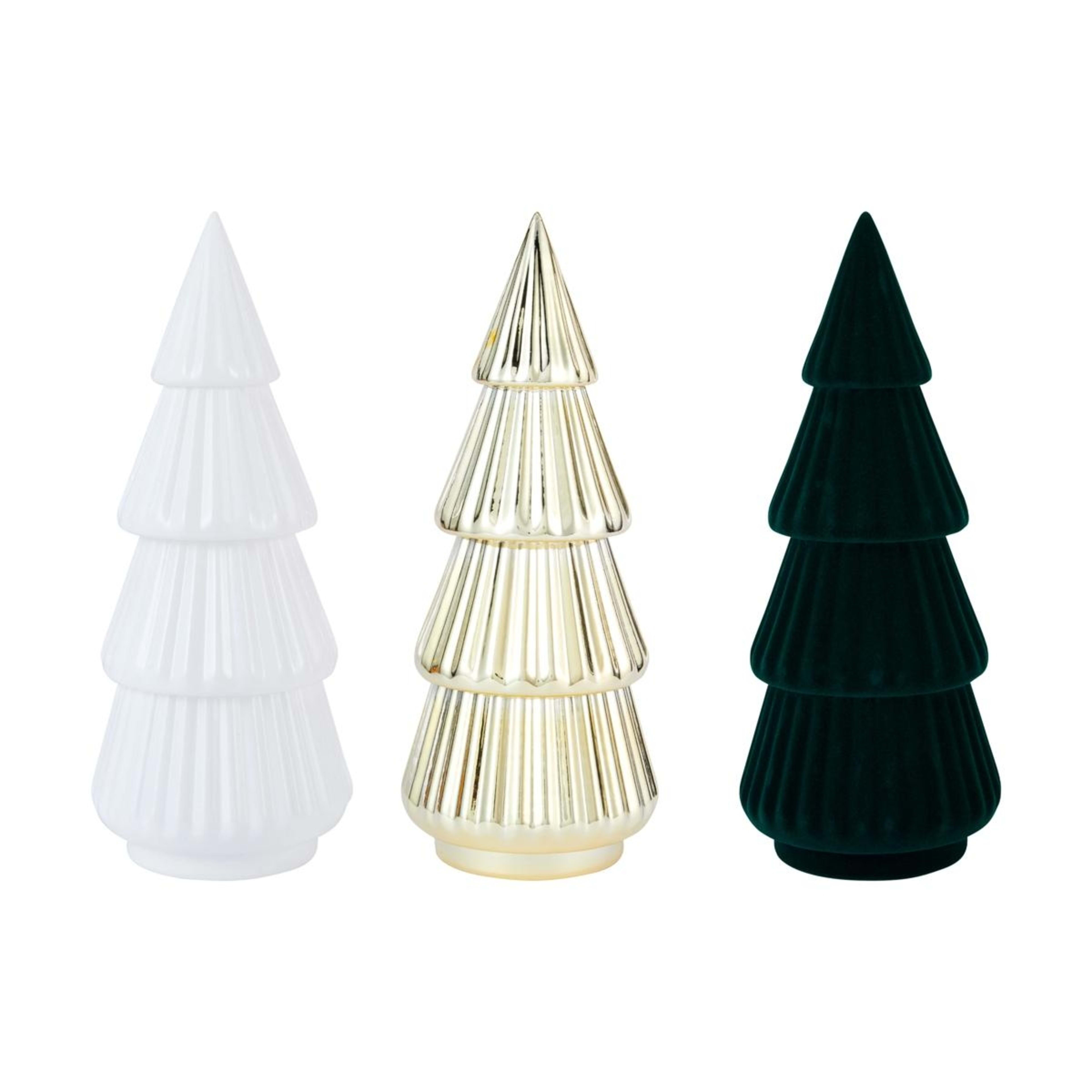 1 Metallic/Flocked/White Tabletop Tree - Assorted, 1 of 6