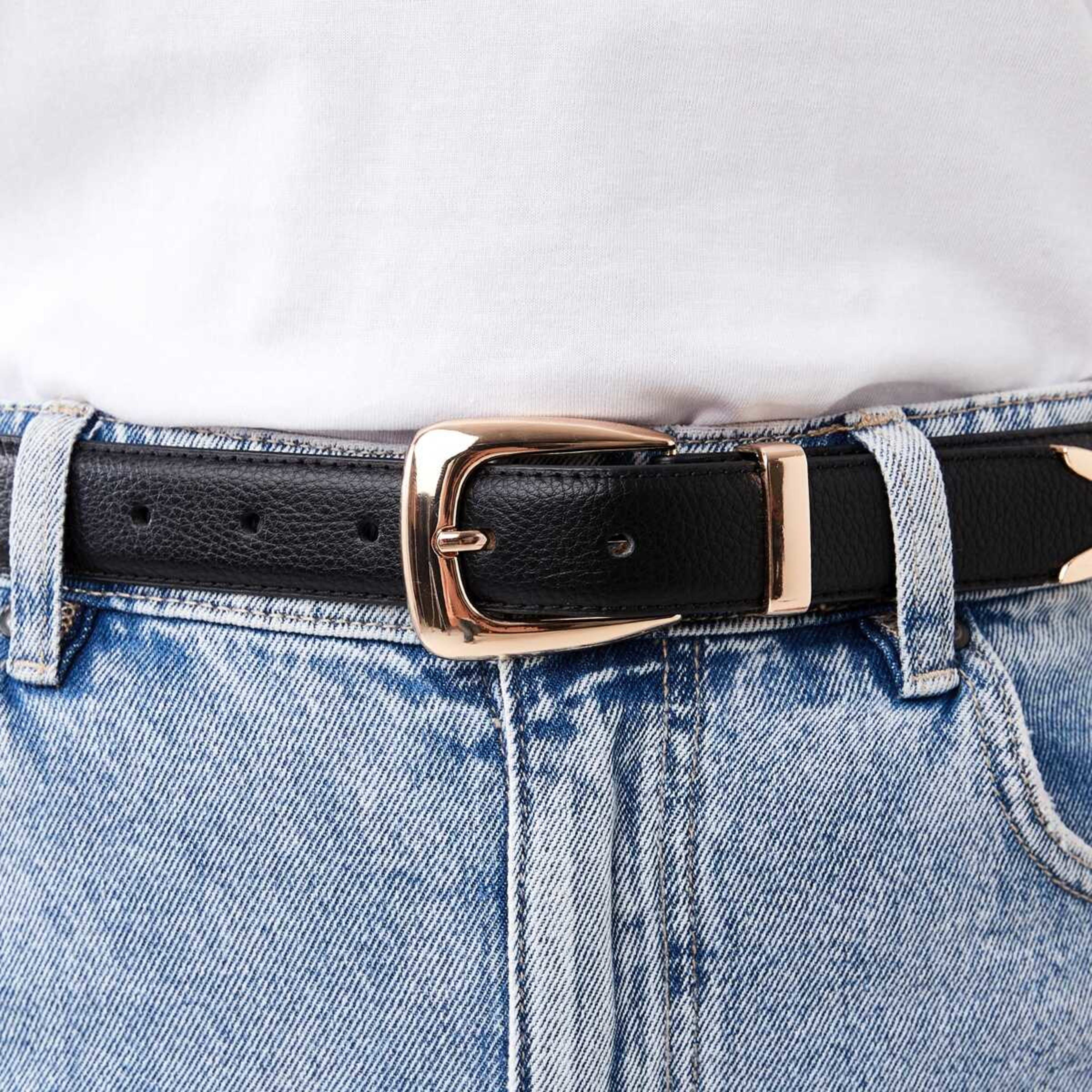 6 Statement Buckle Belt Black, 6 of 6