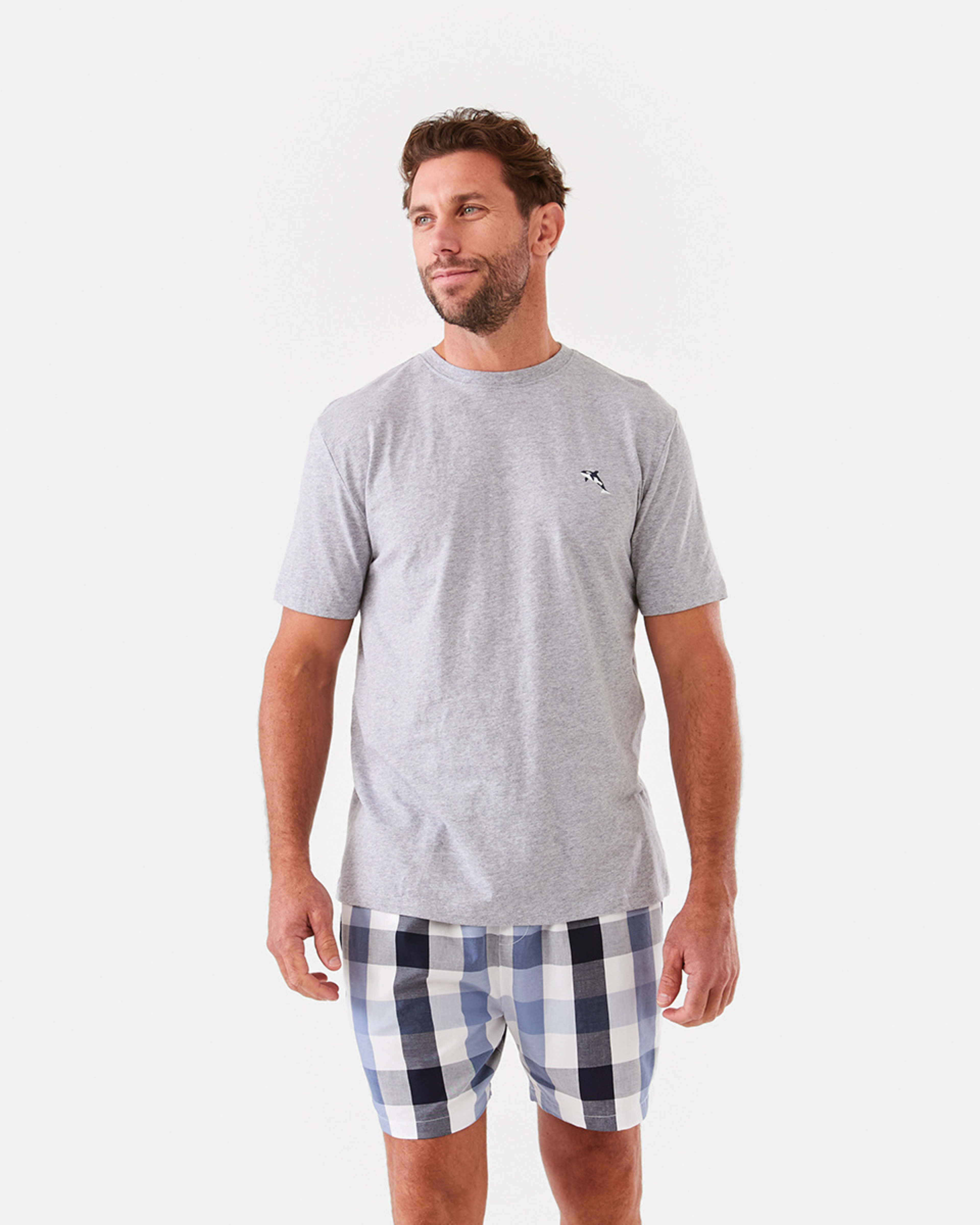 1 Short Sleeve Knit Woven Pyjama Set Sailorchek, 1 of 9