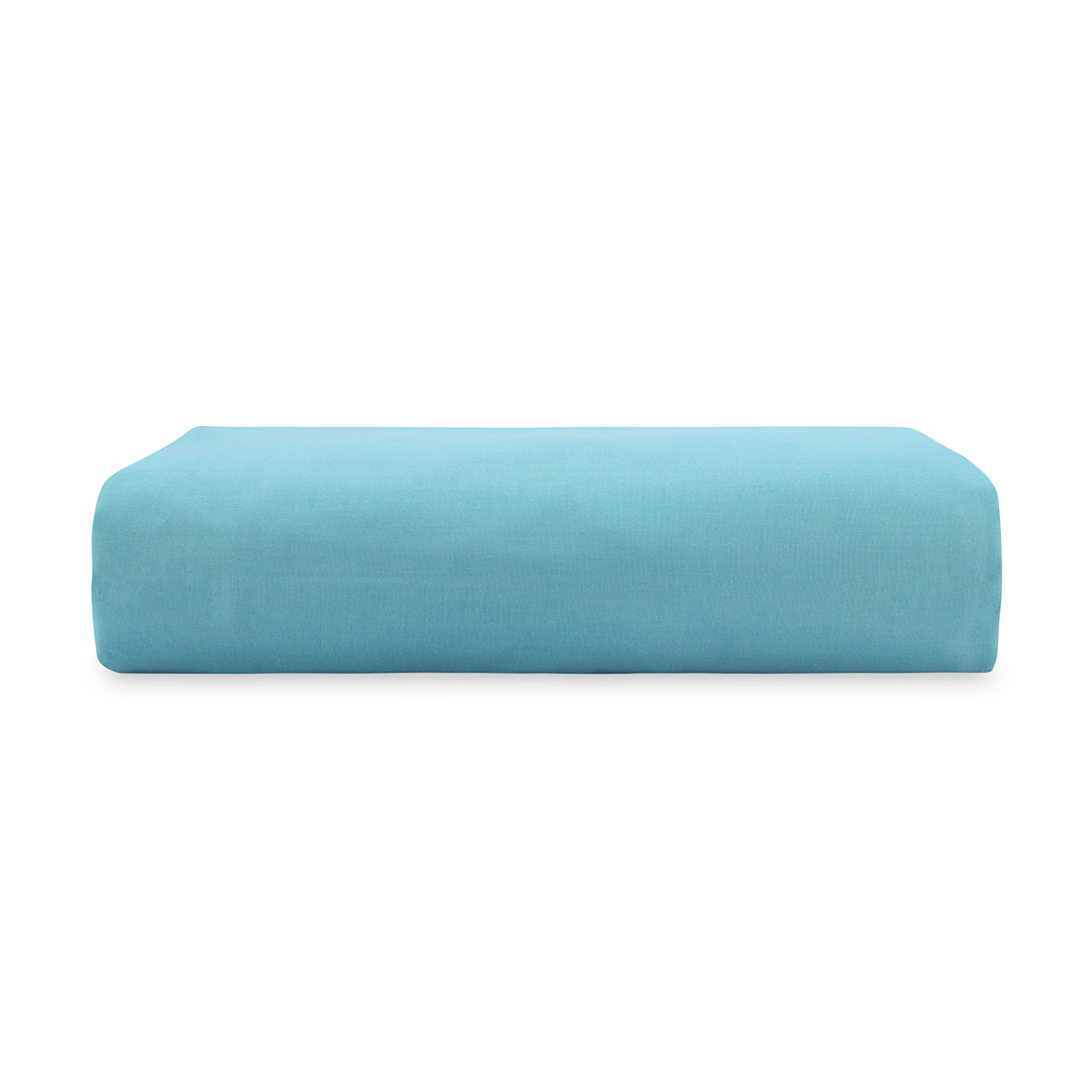 2 180 Thread Count Fitted Sheet - Single Bed, Aqua, 2 of 3