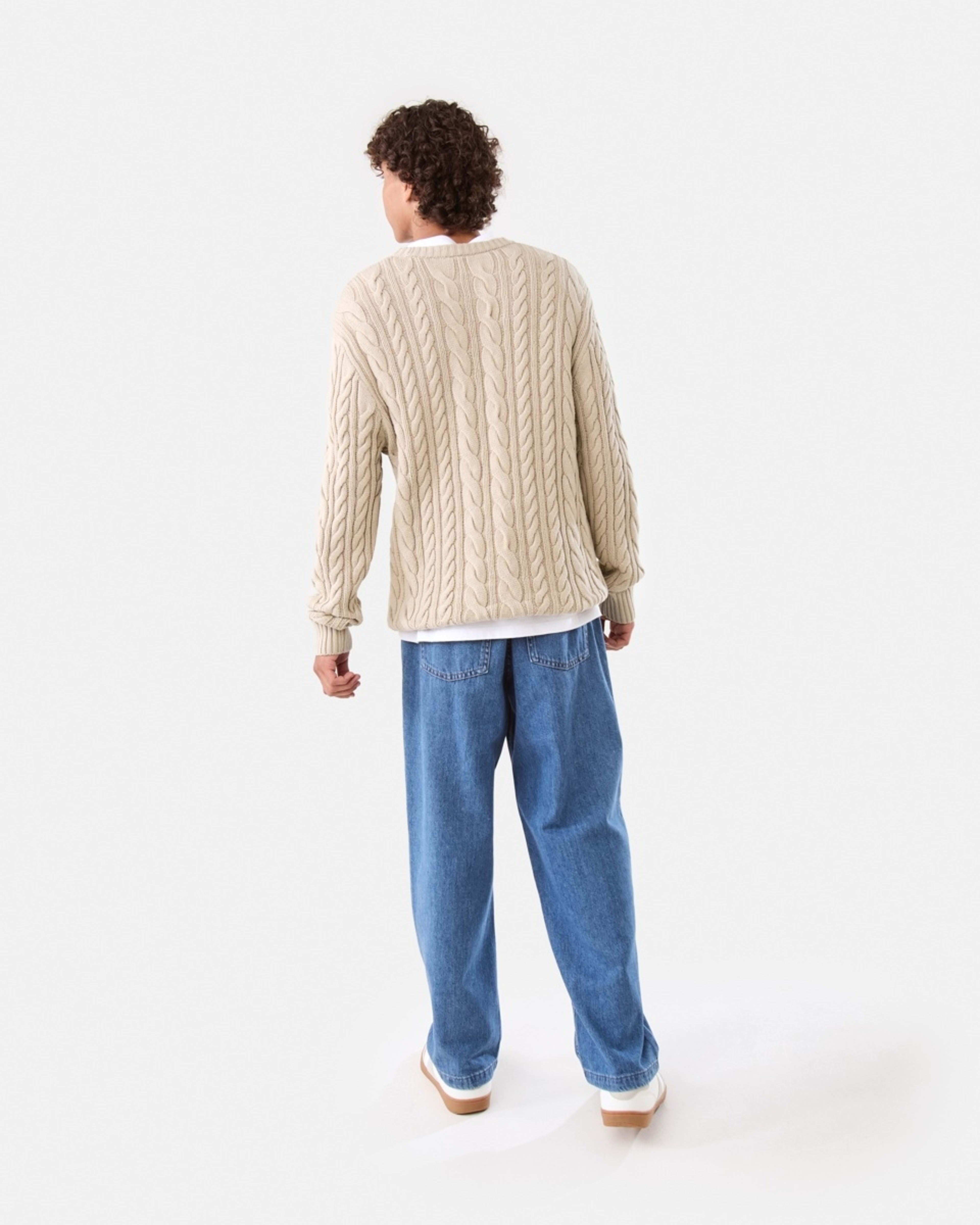 4 Cable Knit Jumper Bge String, 4 of 9