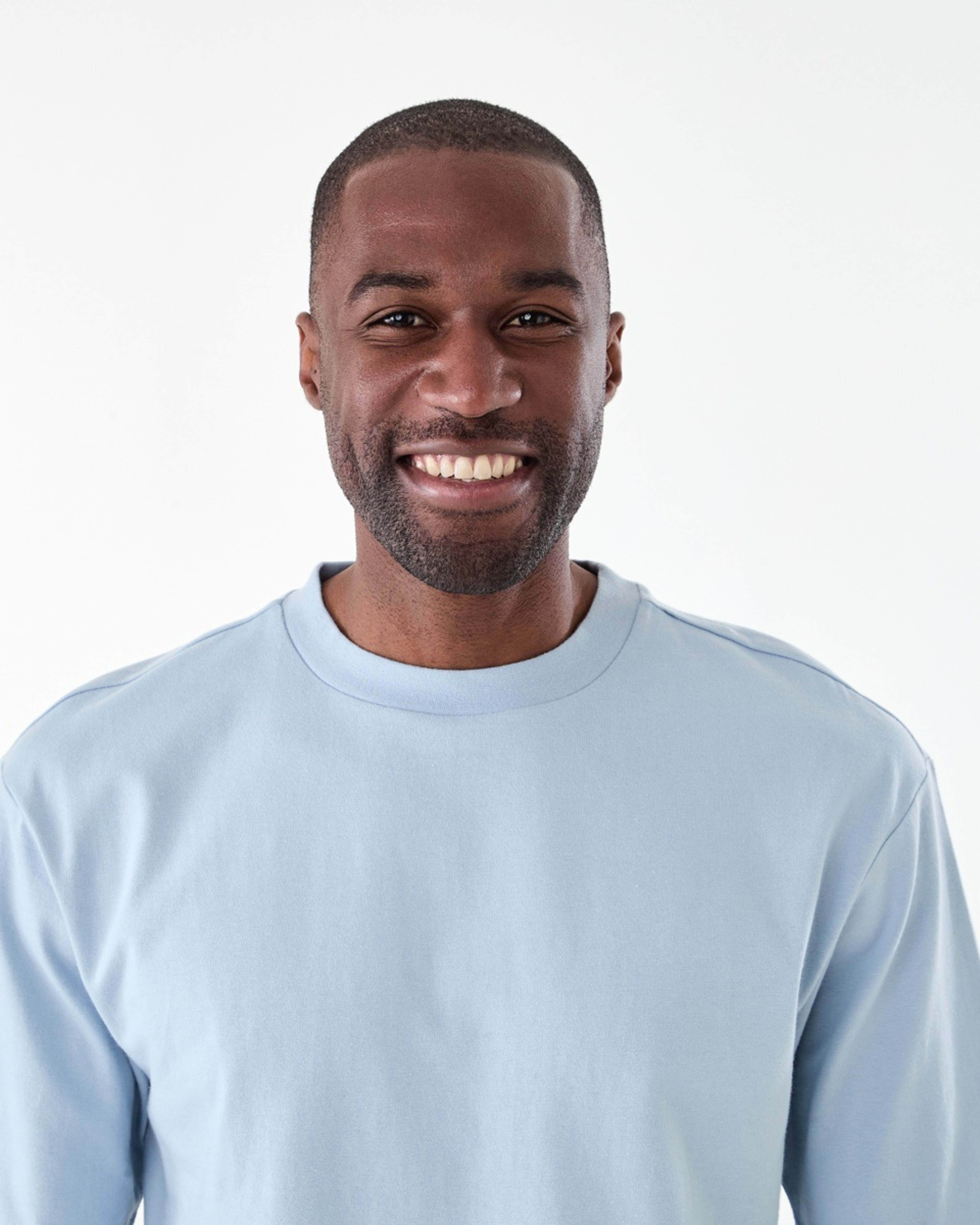 4 Oversized Heavyweight T-shirt FOG BLUE, 4 of 6