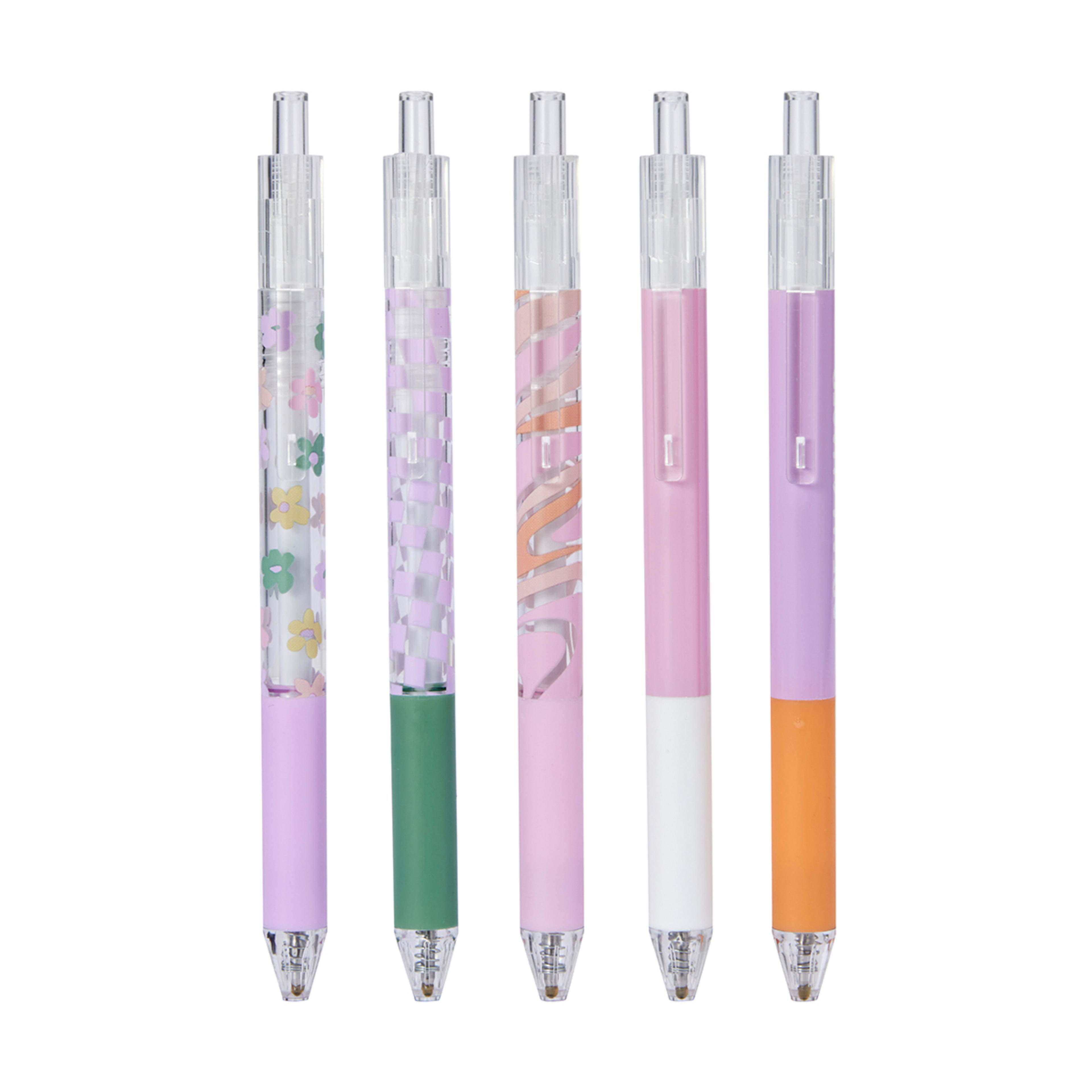 5 Pack Printed Pens Kmart